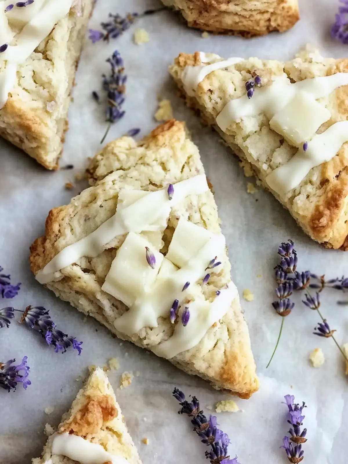 Lavender White Chocolate Scones - A Mother's Day Delight 2 Lavender White Chocolate Scones- Dessert for Mother's day