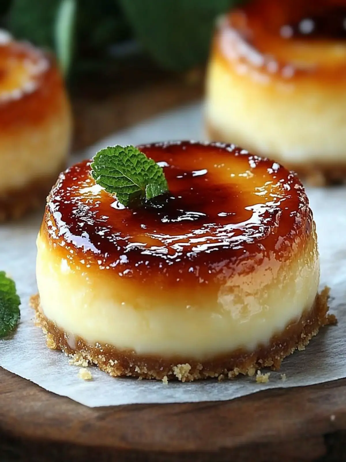 Decadent Mini Crème Brûlée Cheesecake Bites for Sweet Indulgence 3 Mini Crème Brûlée Cheesecake