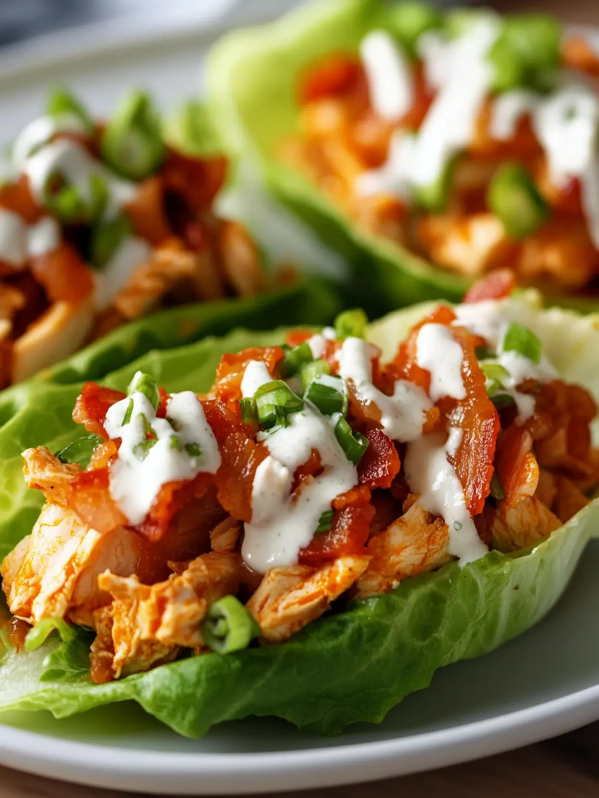 Buffalo Chicken Beef Bacon Ranch Lettuce Wraps for Game Day Fun 4 Buffalo Chicken Beef Bacon Ranch Lettuce Wraps