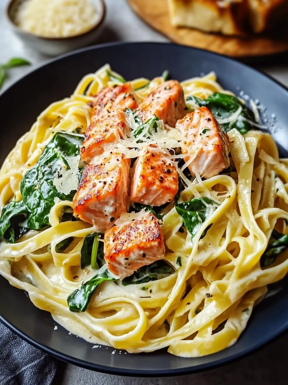 Creamy Spinach Salmon Pasta That Elevates Your Dinner Game 3 Creamy Spinach Salmon Pasta