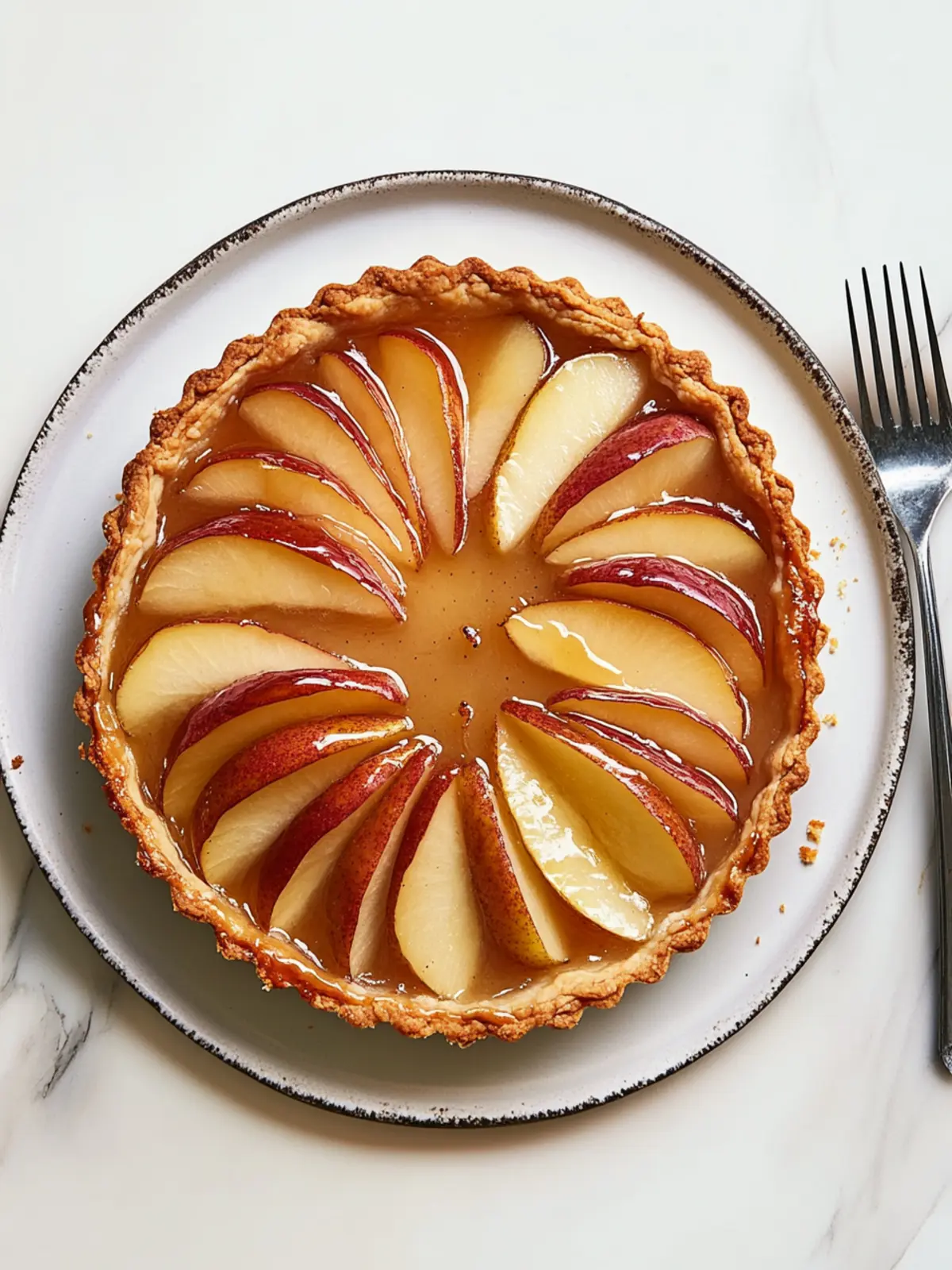 Irresistibly Glazed and Beautiful Pear Tart for New Year's Bliss 2 Glazed and Beautiful Pear Tart- Festive New year's Dessert