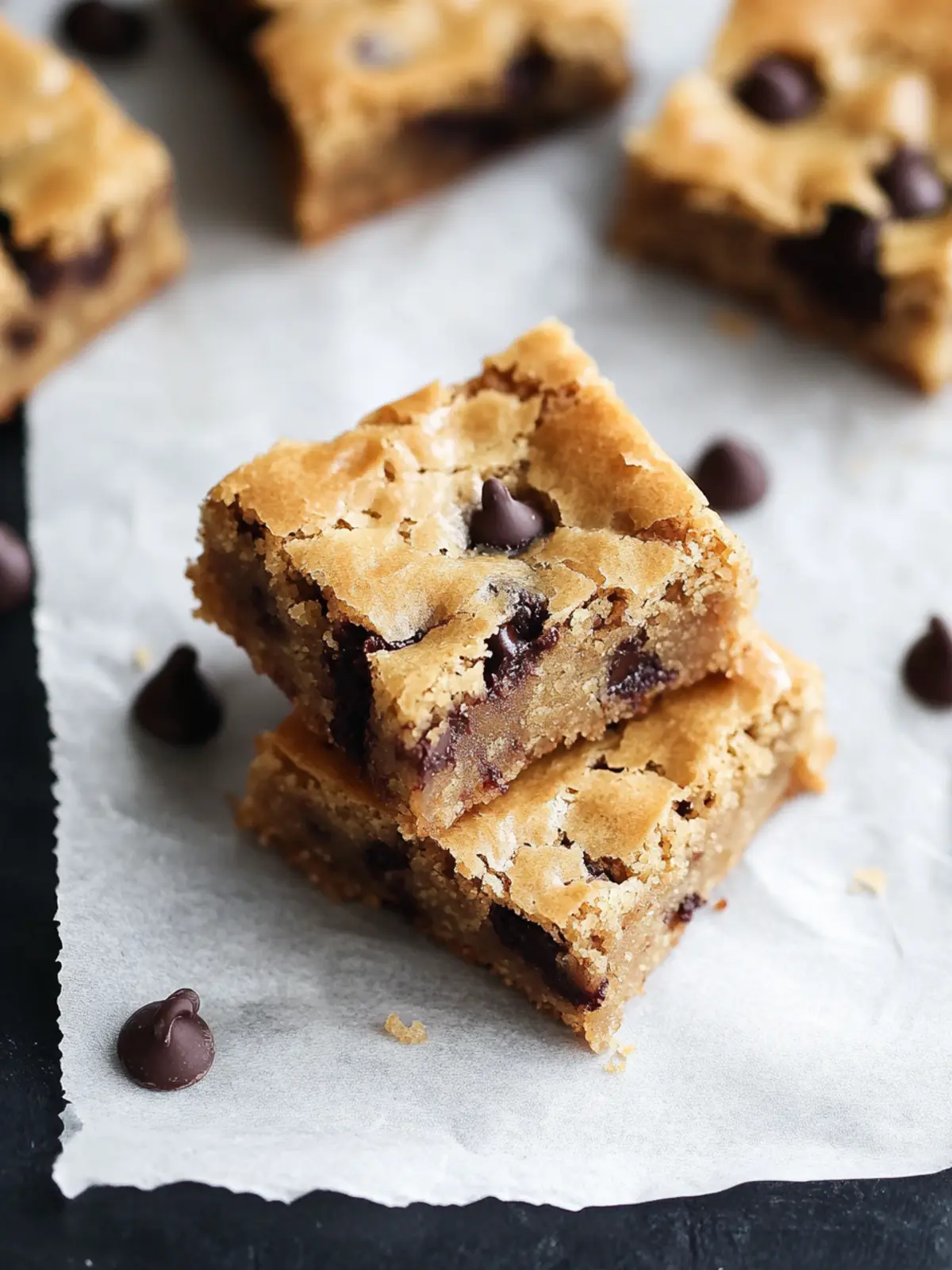 Delicious Chocolate Chip Blondies in Just One Bowl 2 Chocolate Chip Blondies