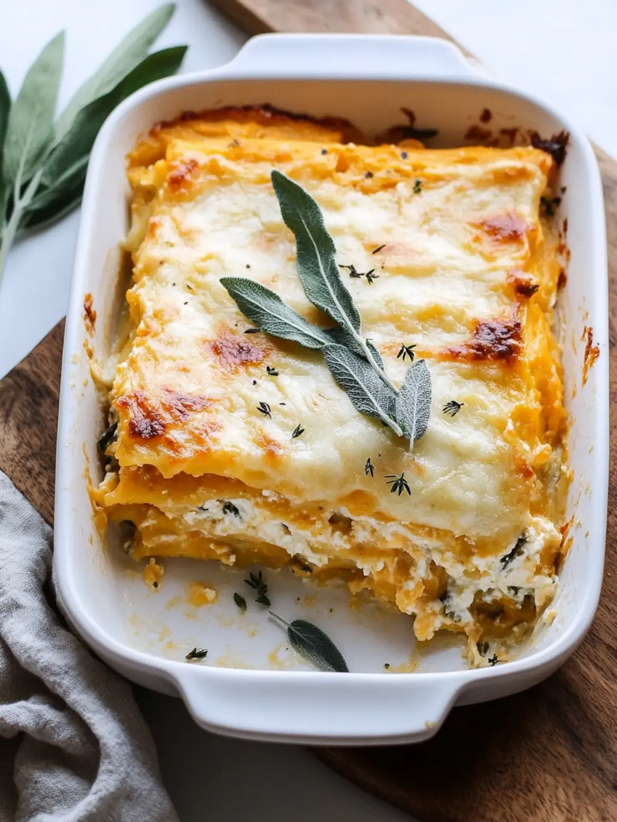 Irresistible Butternut Squash Lasagna with Sage for Comfort Food 3 Butternut Squash Lasagna with Sage