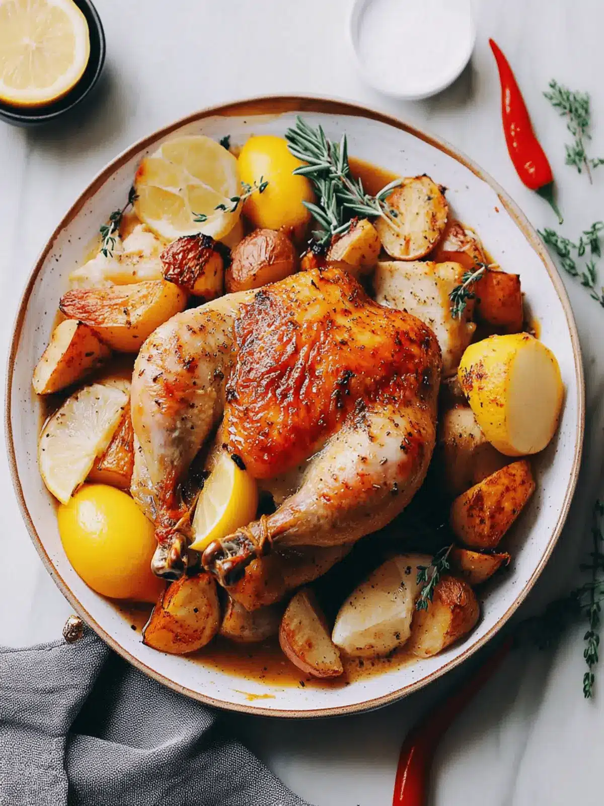 Savory Lemon & Herb Roasted Chicken for Ultimate Flavor 4 Lemon & Herb Roasted Chicken
