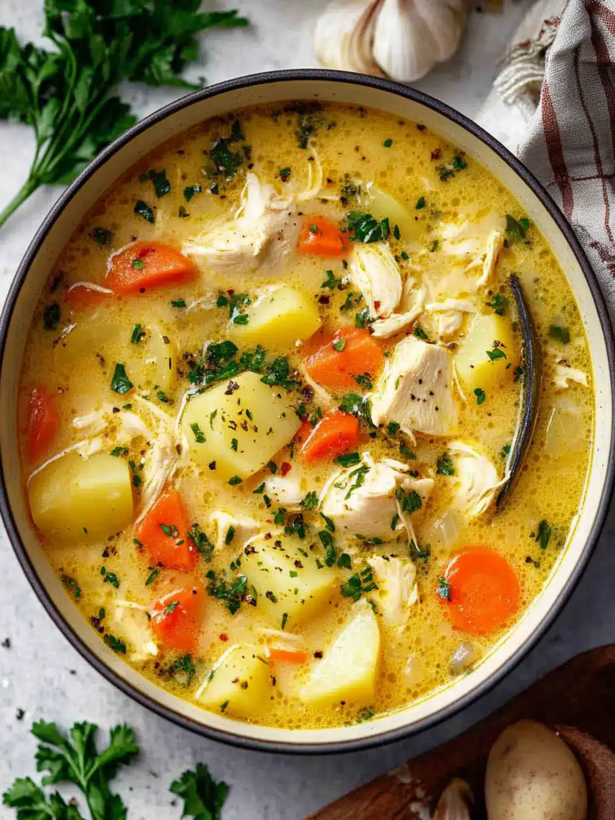 Soul-Warming Comforting Chicken Soup with Potatoes Recipe 3 Comforting Chicken Soup with Potatoes