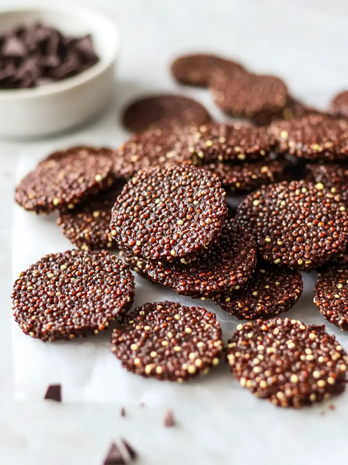 Dark Chocolate Quinoa Crisps: Your Crunchy Healthy Indulgence 4 Dark Chocolate Quinoa Crisps: A Healthy Indulgence with a Crunch