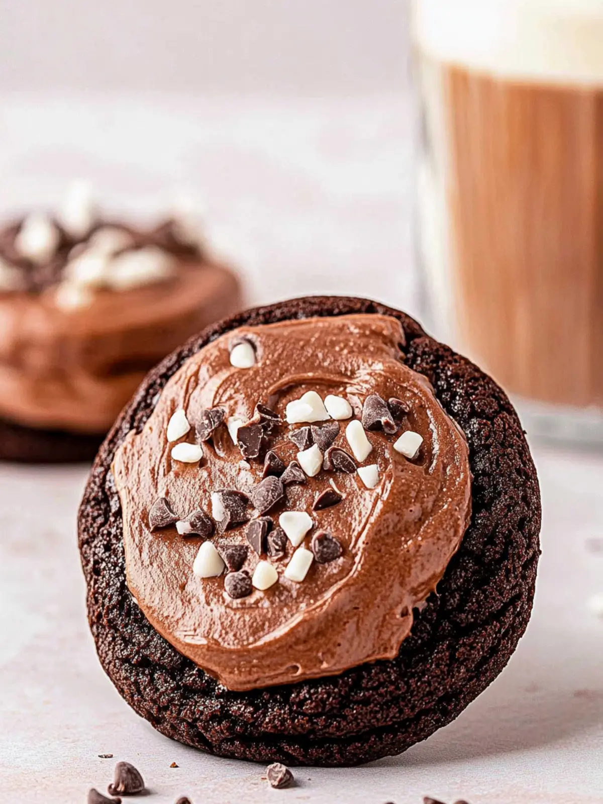 Frosted Chocolate Cookies: No-Chill Recipe for Sweet Bliss 4 Frosted Chocolate Cookies (Chocolate Cake Cookies)