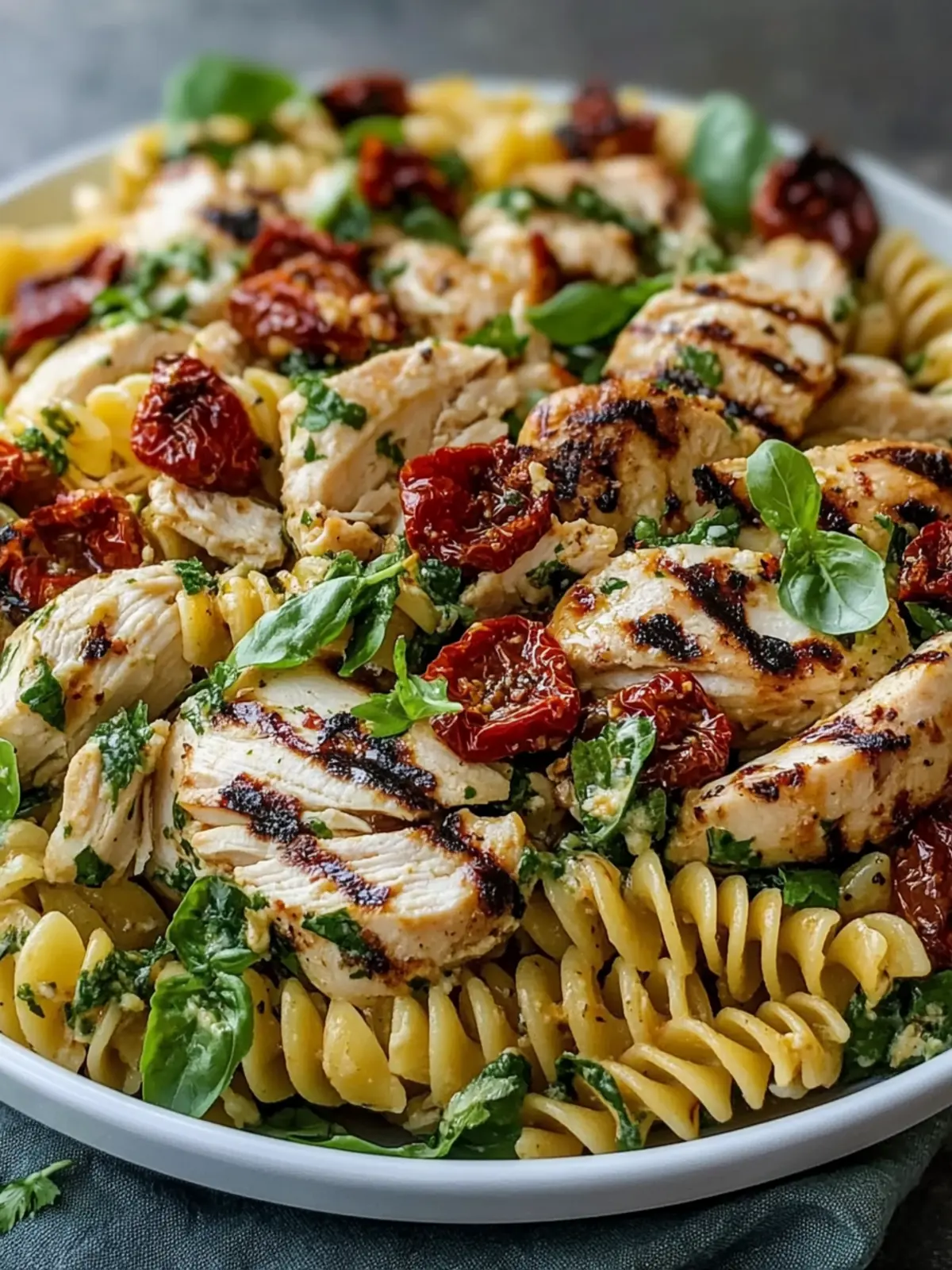 30-Minute Grilled Chicken Pasta Salad Recipe with Sun-Dried Tomatoes 3 30-Minute Grilled Chicken Pasta Salad Recipe with Sun-Dried Tomatoes
