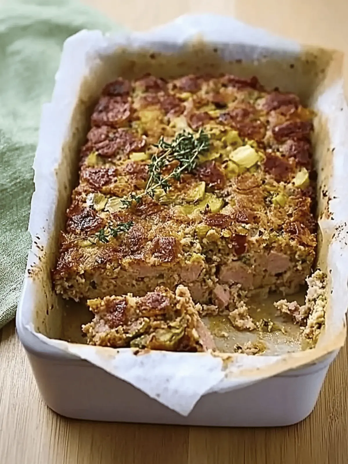 Turkey, Thyme & Leek Meatloaf for a Cozy Family Dinner 2 Turkey, thyme & leek meatloaf