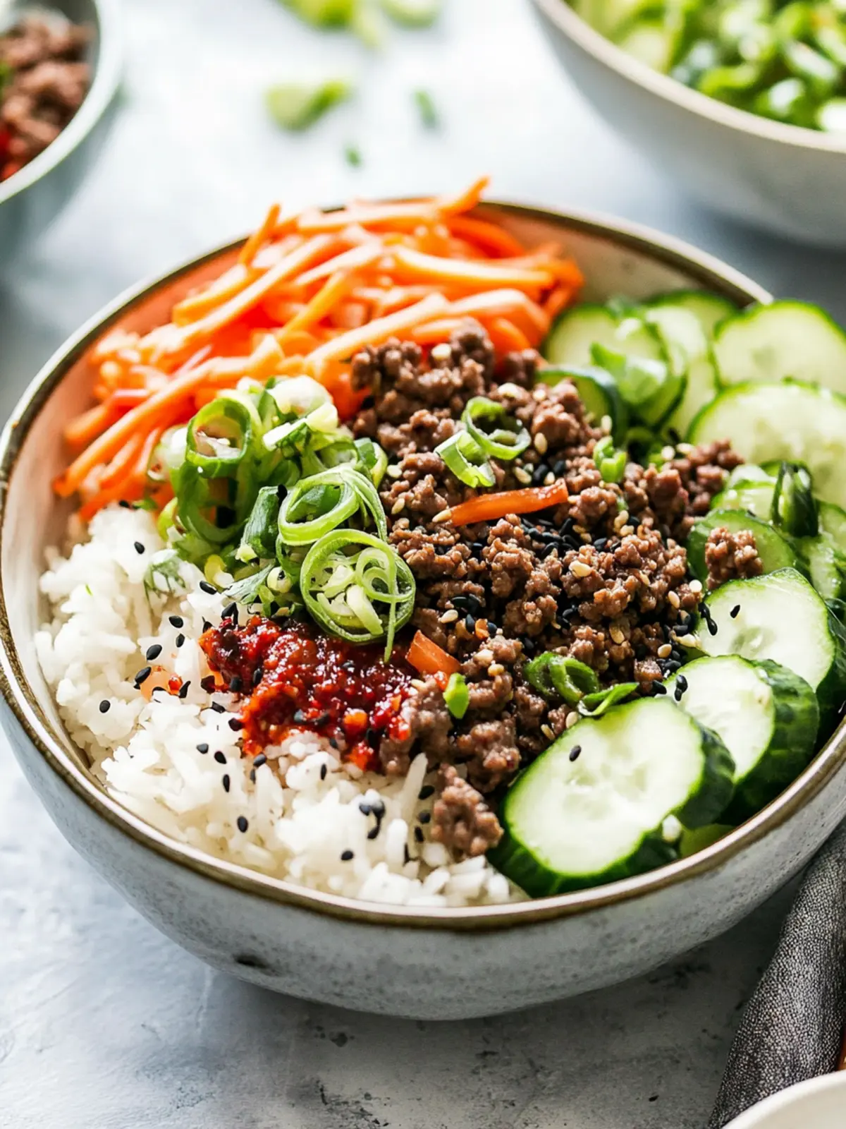 Savory Korean-Inspired Ground Beef Bowls in 25 Minutes 2 Korean-Inspired Ground Beef Bowls