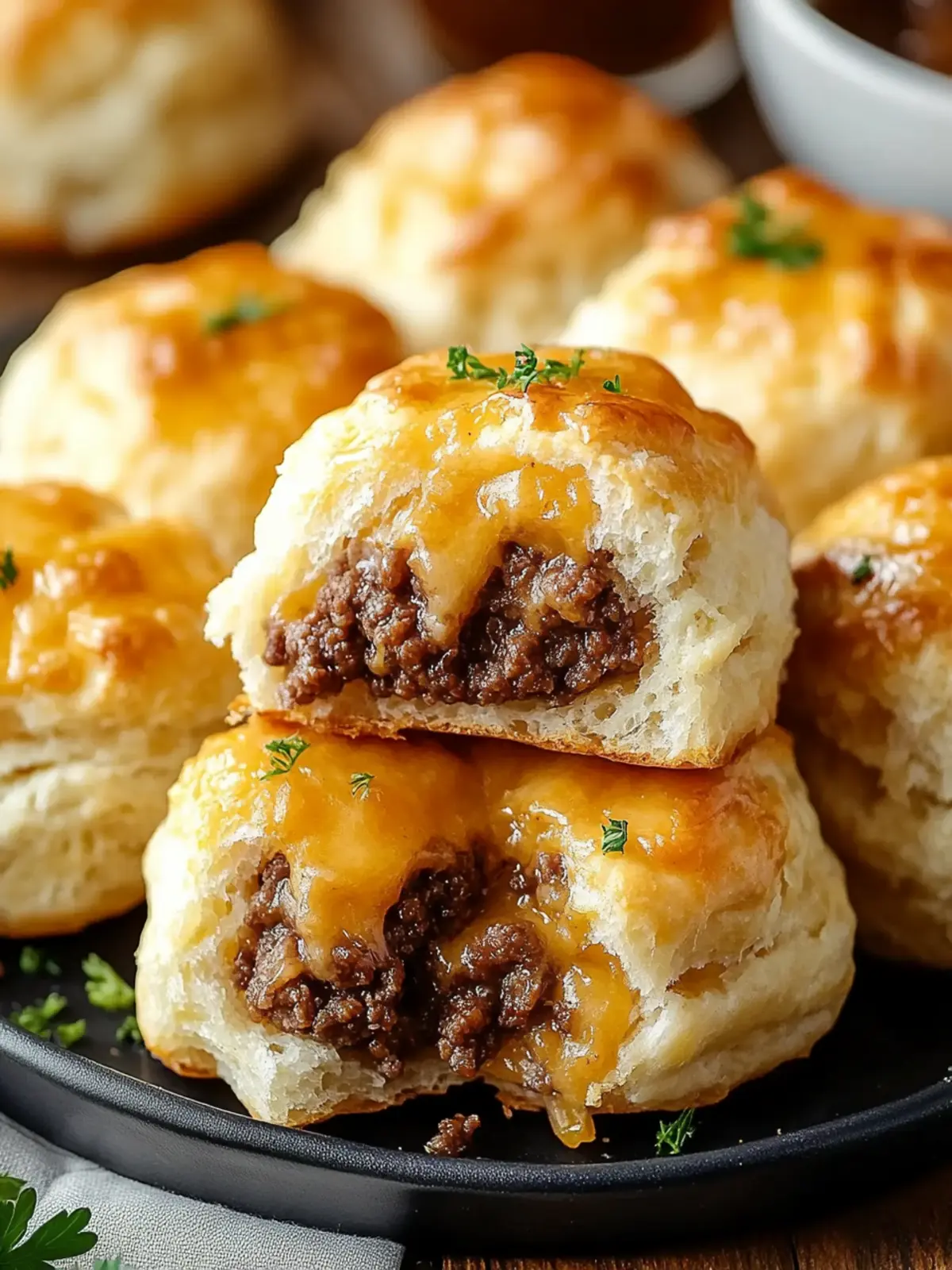 Cheesy Beef Biscuit Bombs That Will Wow Your Taste Buds 2 Cheesy Beef Biscuit Bombs