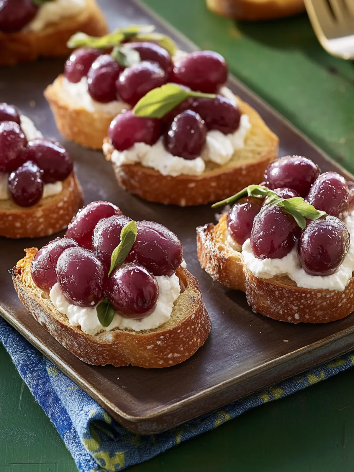 Roasted Grape and Ricotta Crostini: Your Sweet Valentine's Treat 2 Roasted Grape and Ricotta Crostini- Your sweet Valentine's Day Treat