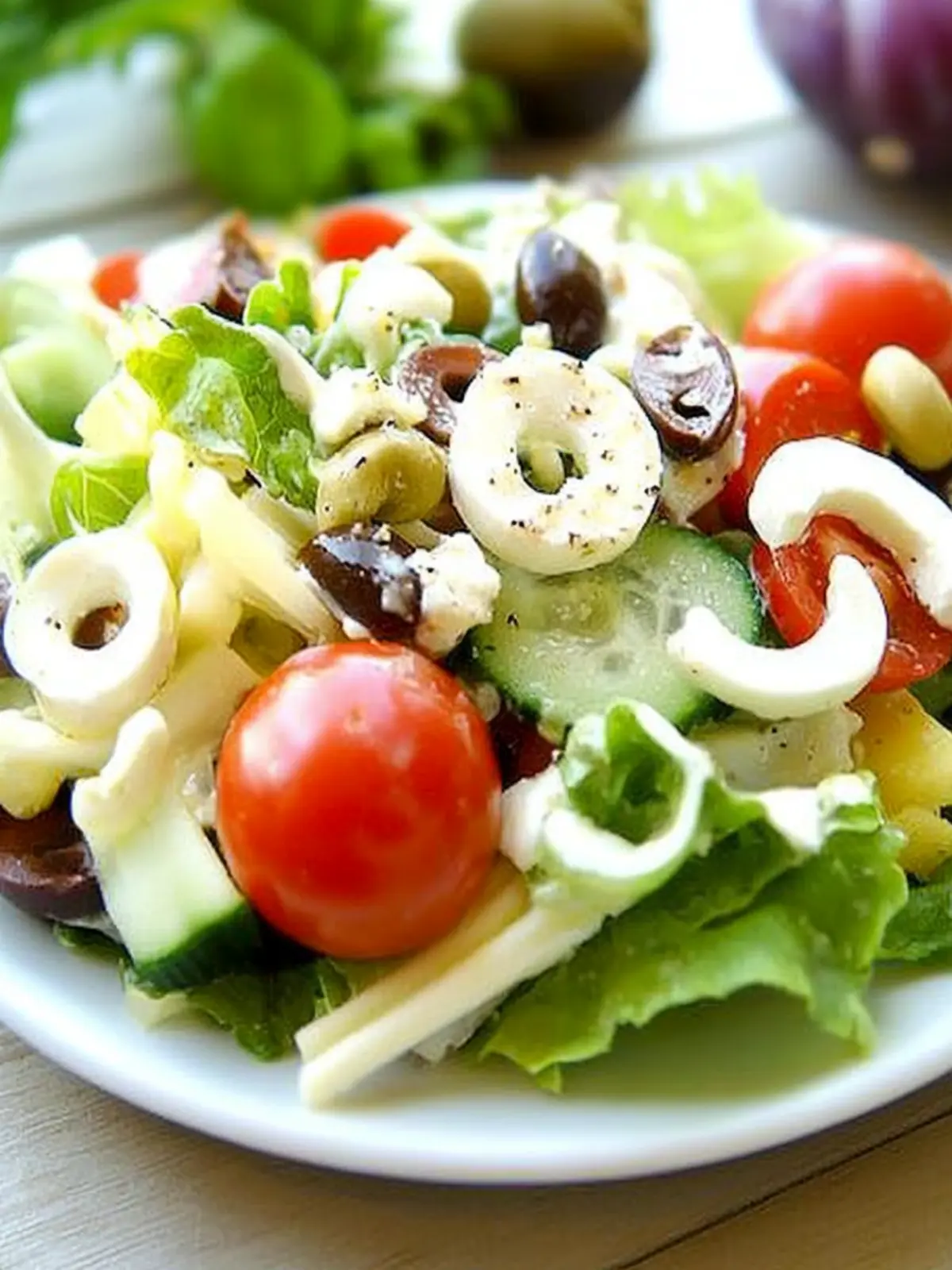 Revitalize Your Lunch: Easy Greek Salad with Creamy Yogurt Dressing 3 Easy Greek Salad with a Creamy Yogurt Dressing