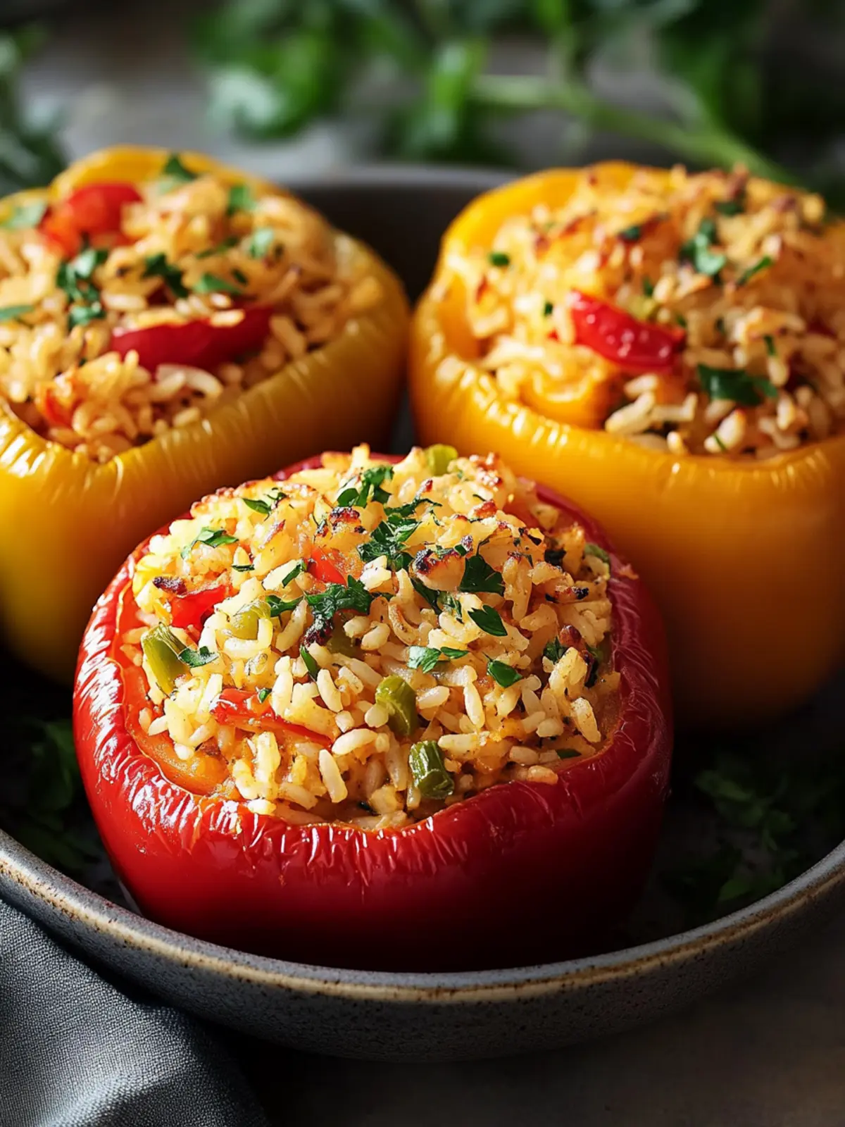 Vibrant Vegetarian Stuffed Bell Peppers with Rice You'll Love 2 Vegetarian Stuffed Bell Peppers with Rice