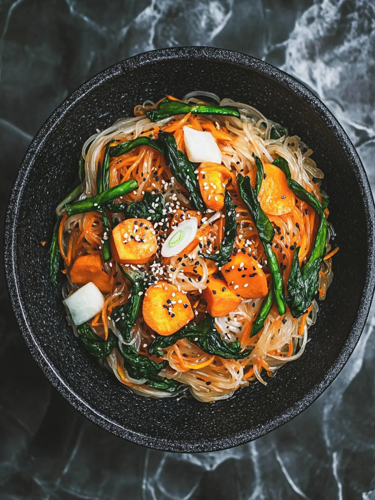 Savor Stir-Fried Sweet Potato Noodles (Japchae) Tonight! 2 Stir-Fried Sweet Potato Noodles (Japchae)