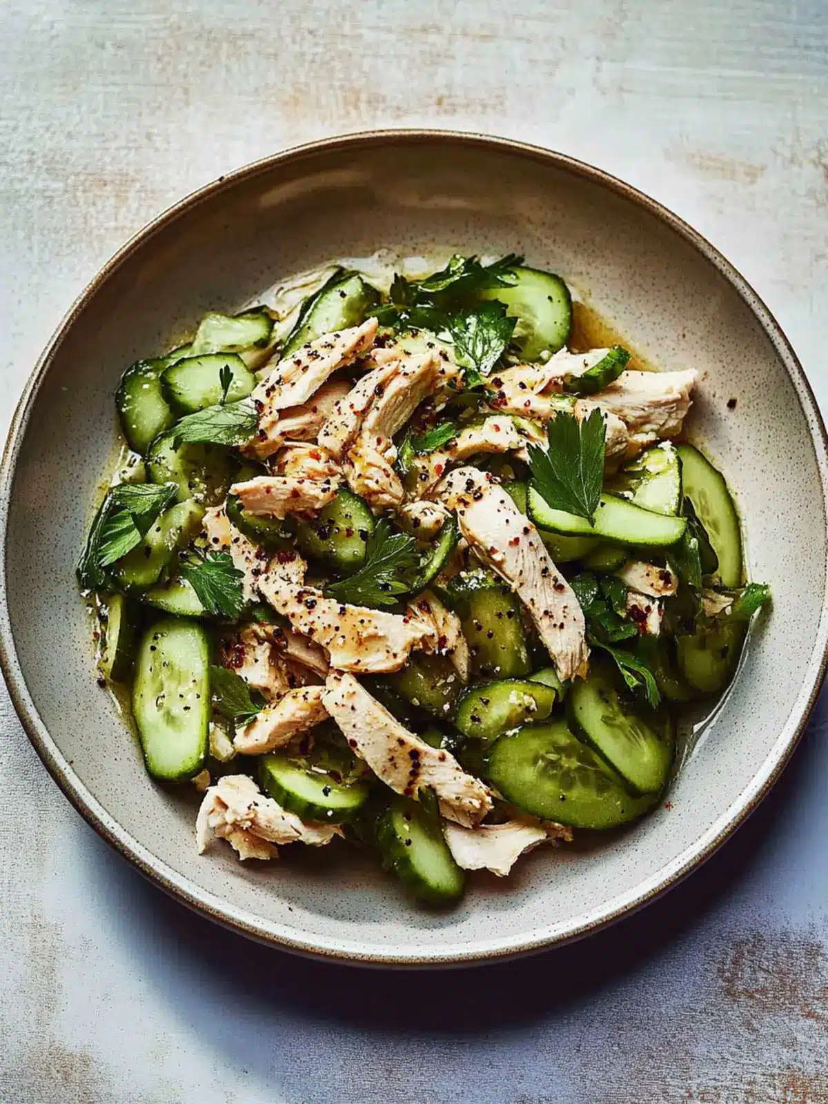 Smashed Cucumber and Chicken Salad: Refreshingly Simple and Tasty 4 Smashed Cucumber and Chicken Salad