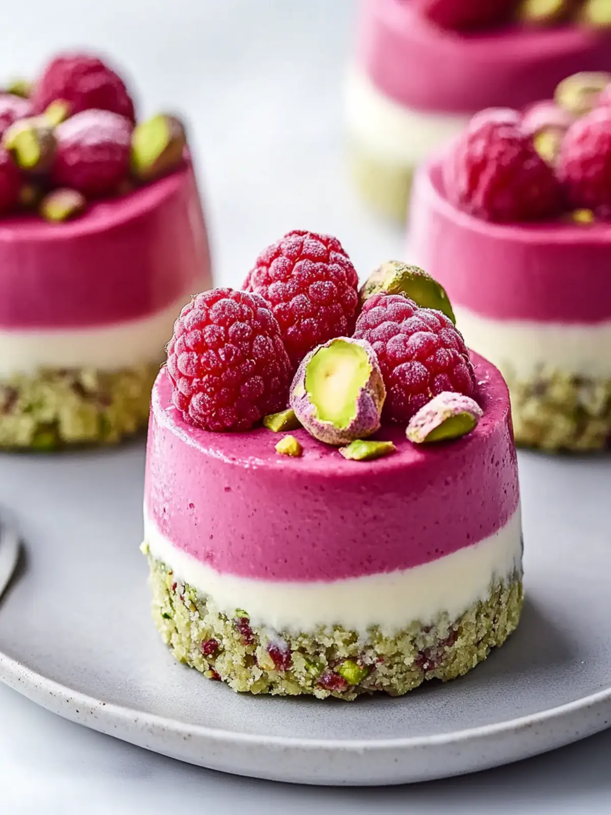Raspberry Pistachio Mousse Cakes: A Whimsical Dessert Adventure 4 Raspberry Pistachio Mousse Cakes