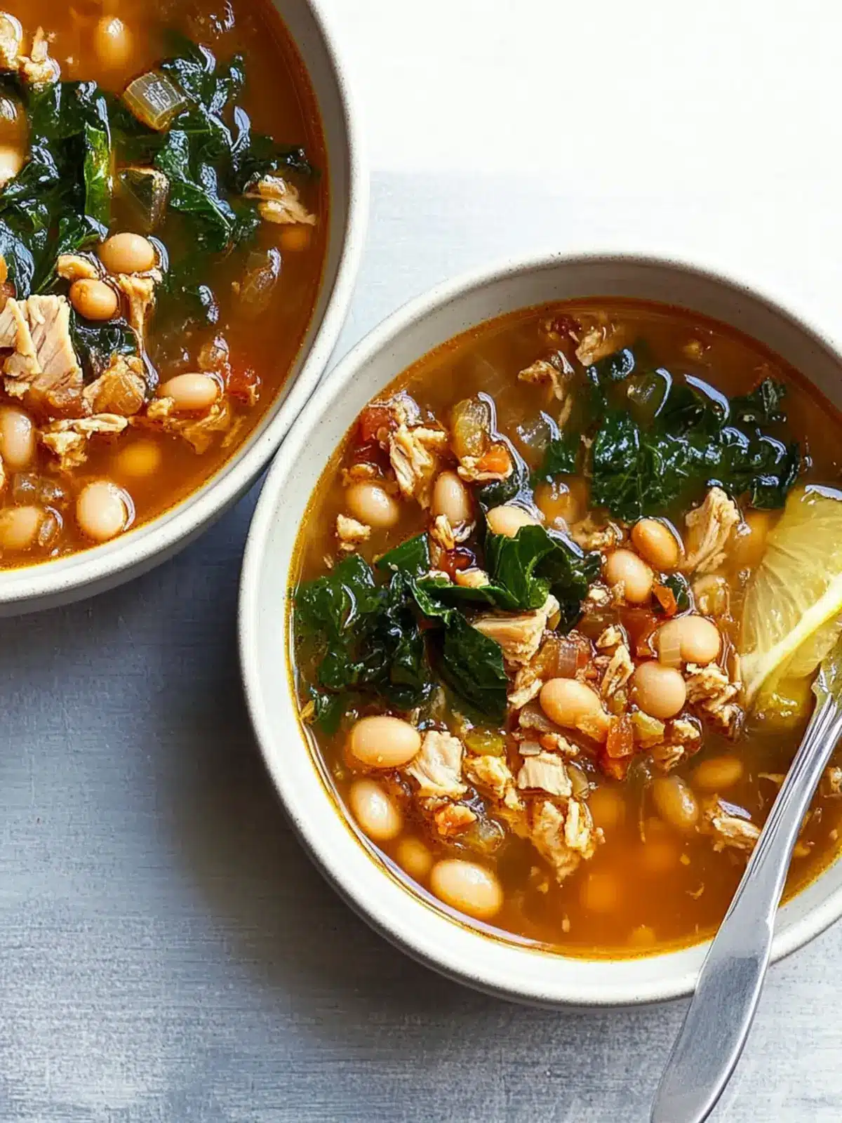 Lemony White Bean Soup With Turkey and Greens That Warms You Up 4 Lemony White Bean Soup With Turkey and Greens