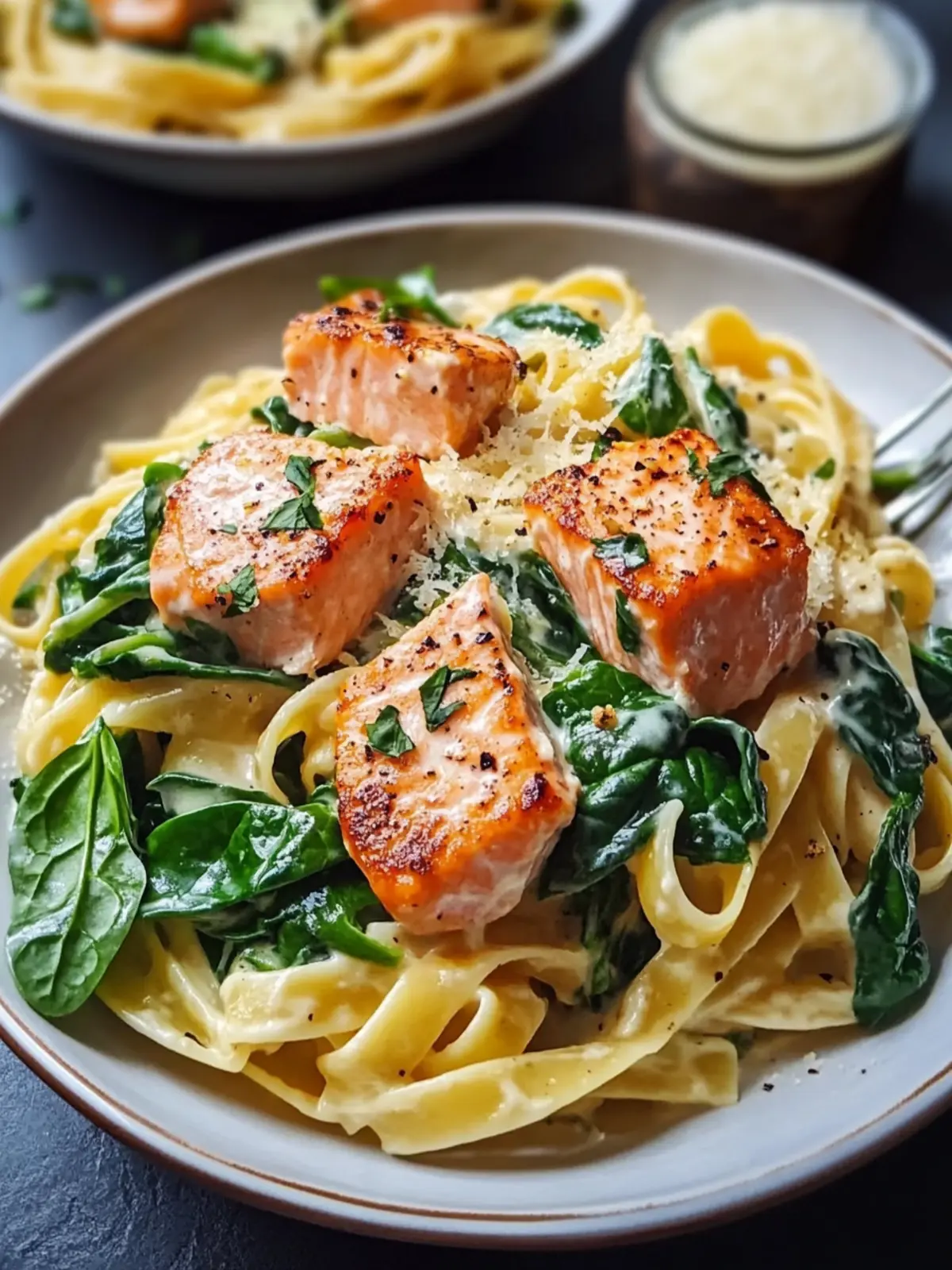 Creamy Spinach Salmon Pasta That Elevates Your Dinner Game 2 Creamy Spinach Salmon Pasta