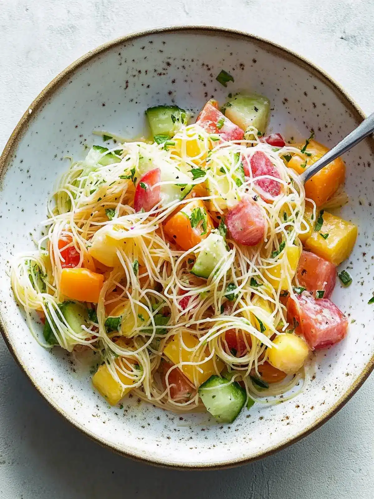 Vibrant Angel Hair Pasta Salad: Crunchy Veggie Delight 4 Angel Hair Pasta Salad