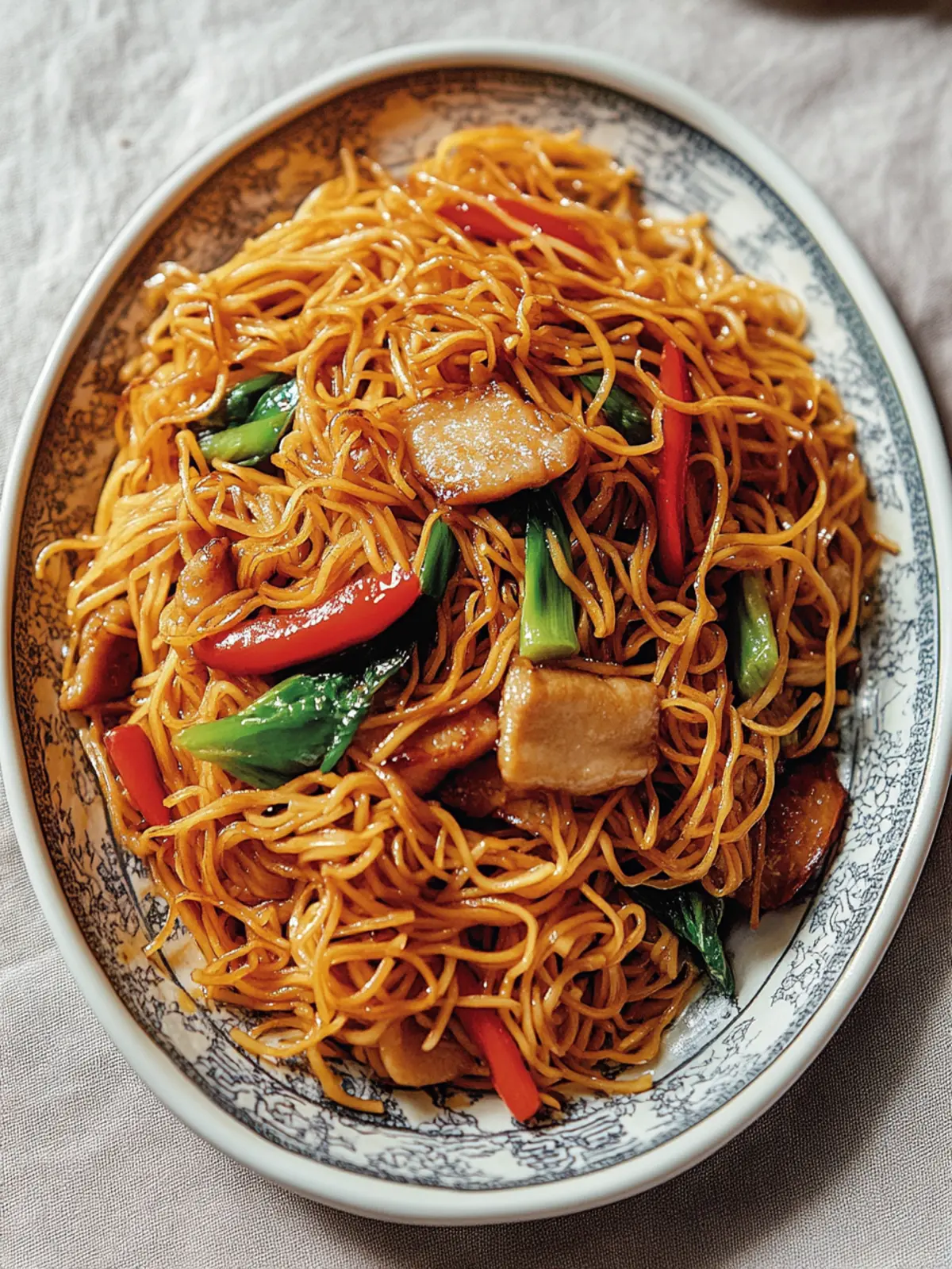 Pan-Fried Noodles in Superior Soy Sauce: Lunar New Year Delight 2 Pan-Fried Noodles in Superior Soy Sauce- Longevity noodles recipe for Lunar New Year