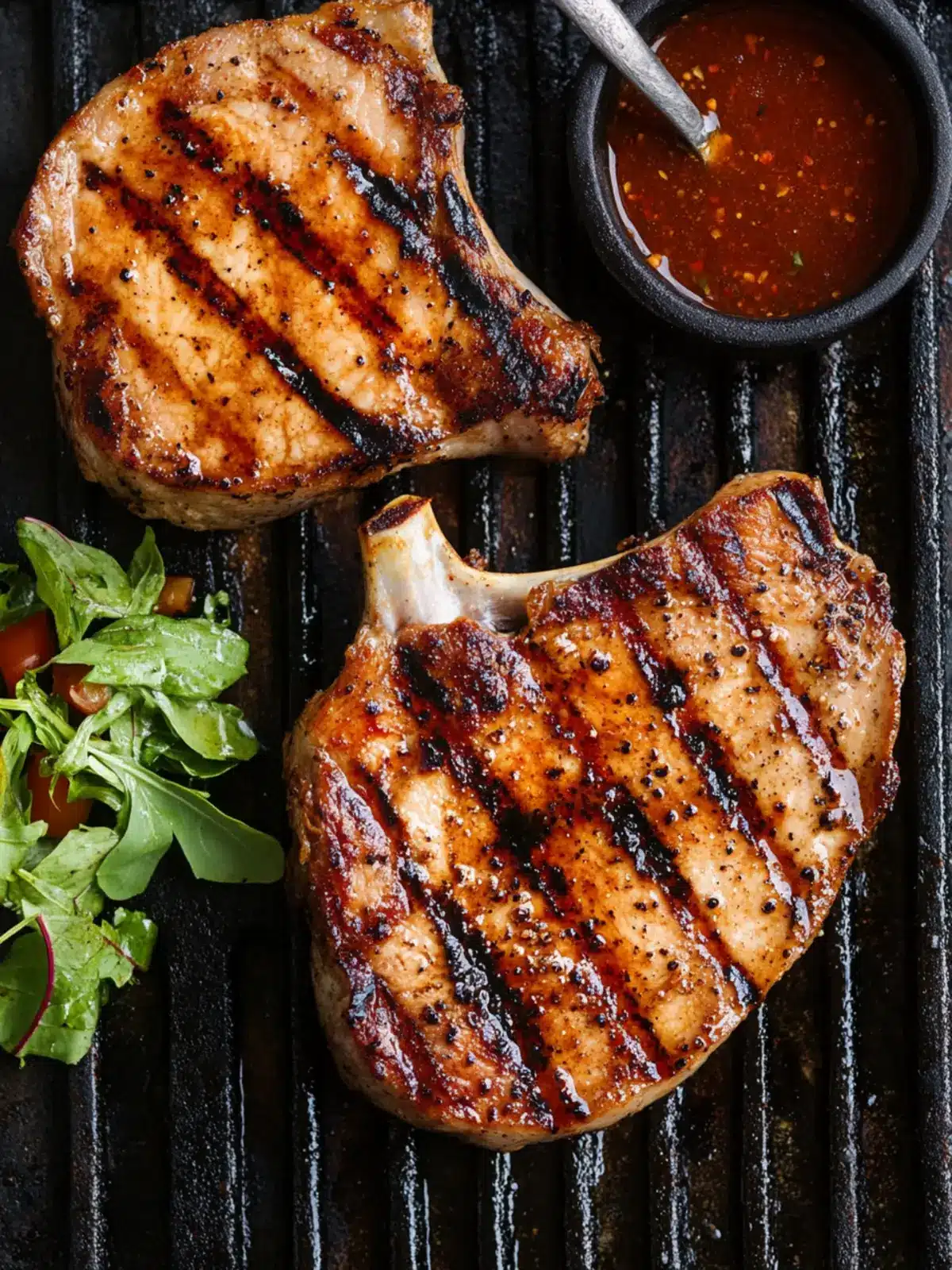 Tender Grilled Pork Chops with Sweet and Tangy Flavors 4 Grilled Pork Chops