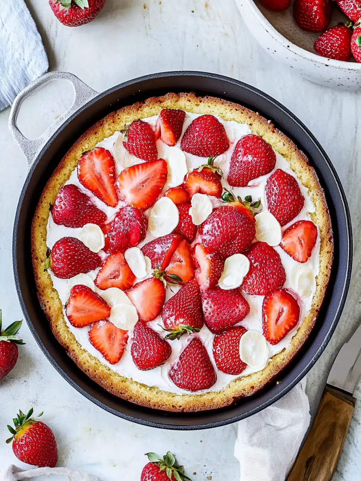 Moist Easy Strawberry Cake You Can Bake in a Skillet 2 Easy Strawberry Cake