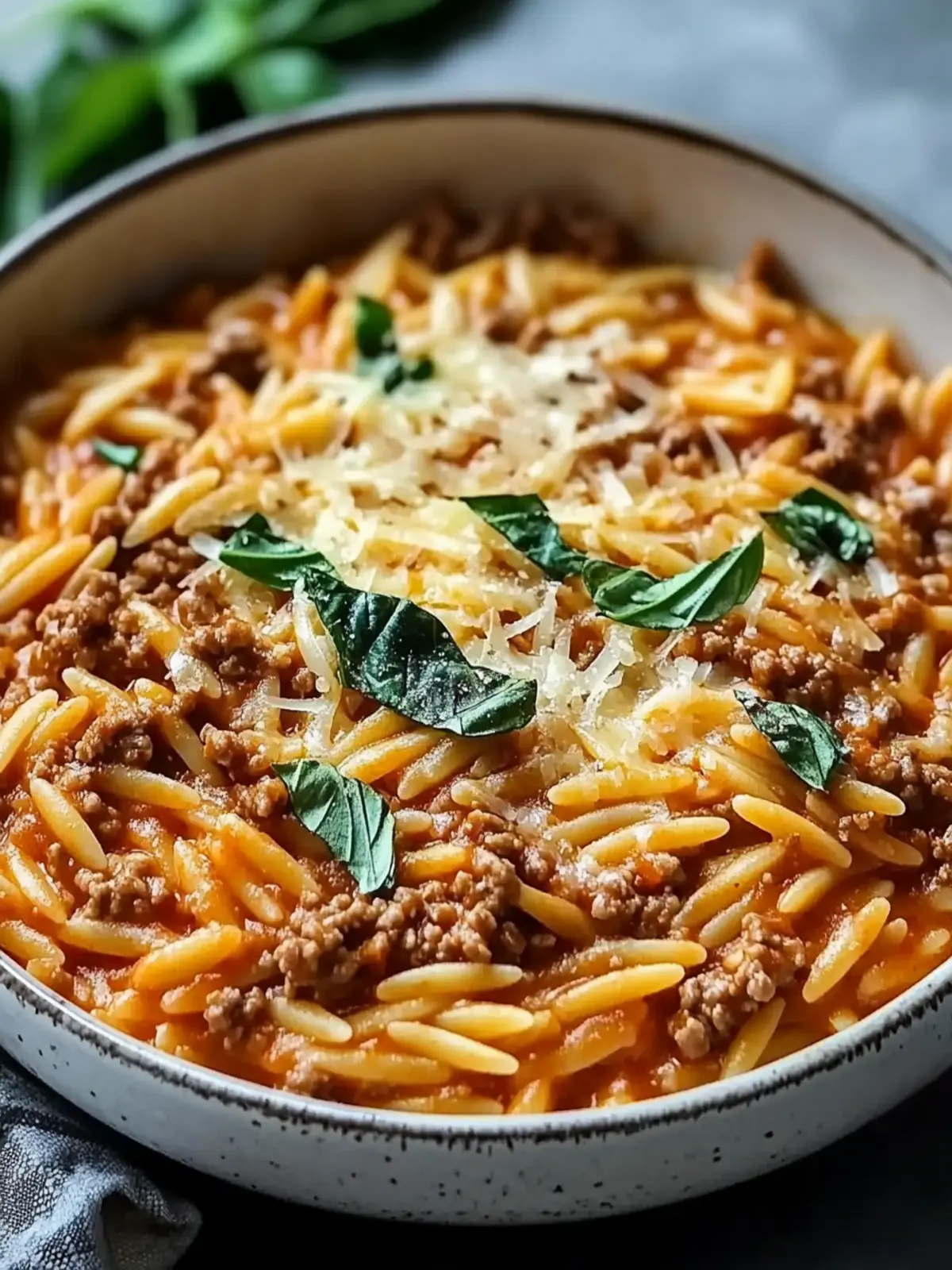 Ground Beef Orzo with Tomato Cream Sauce: A Cozy One-Pot Delight 3 Ground Beef Orzo with Tomato Cream Sauce