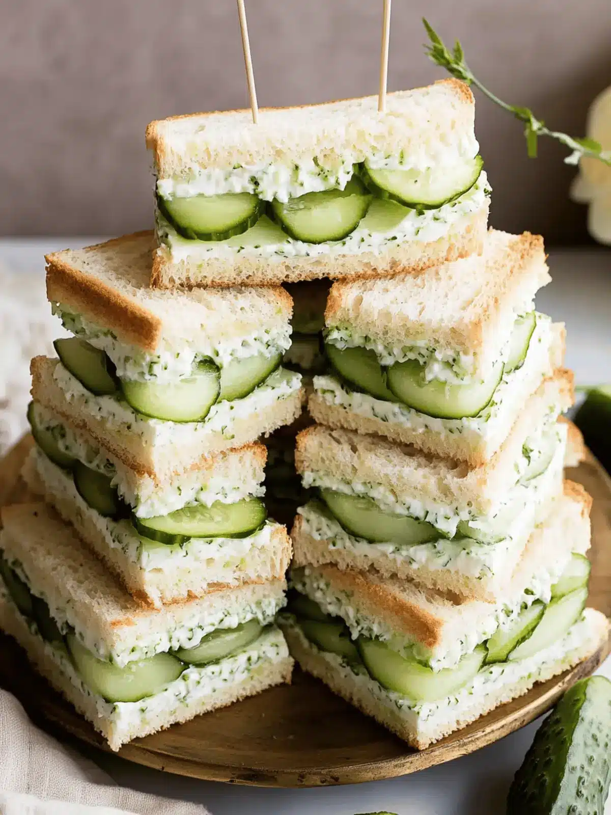 Cucumber Sandwiches: The Perfect Refreshing Bite for Any Gathering 3 Cucumber Sandwiches