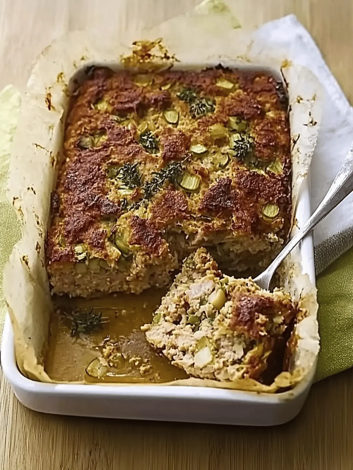 Turkey, Thyme & Leek Meatloaf for a Cozy Family Dinner 4 Turkey, thyme & leek meatloaf