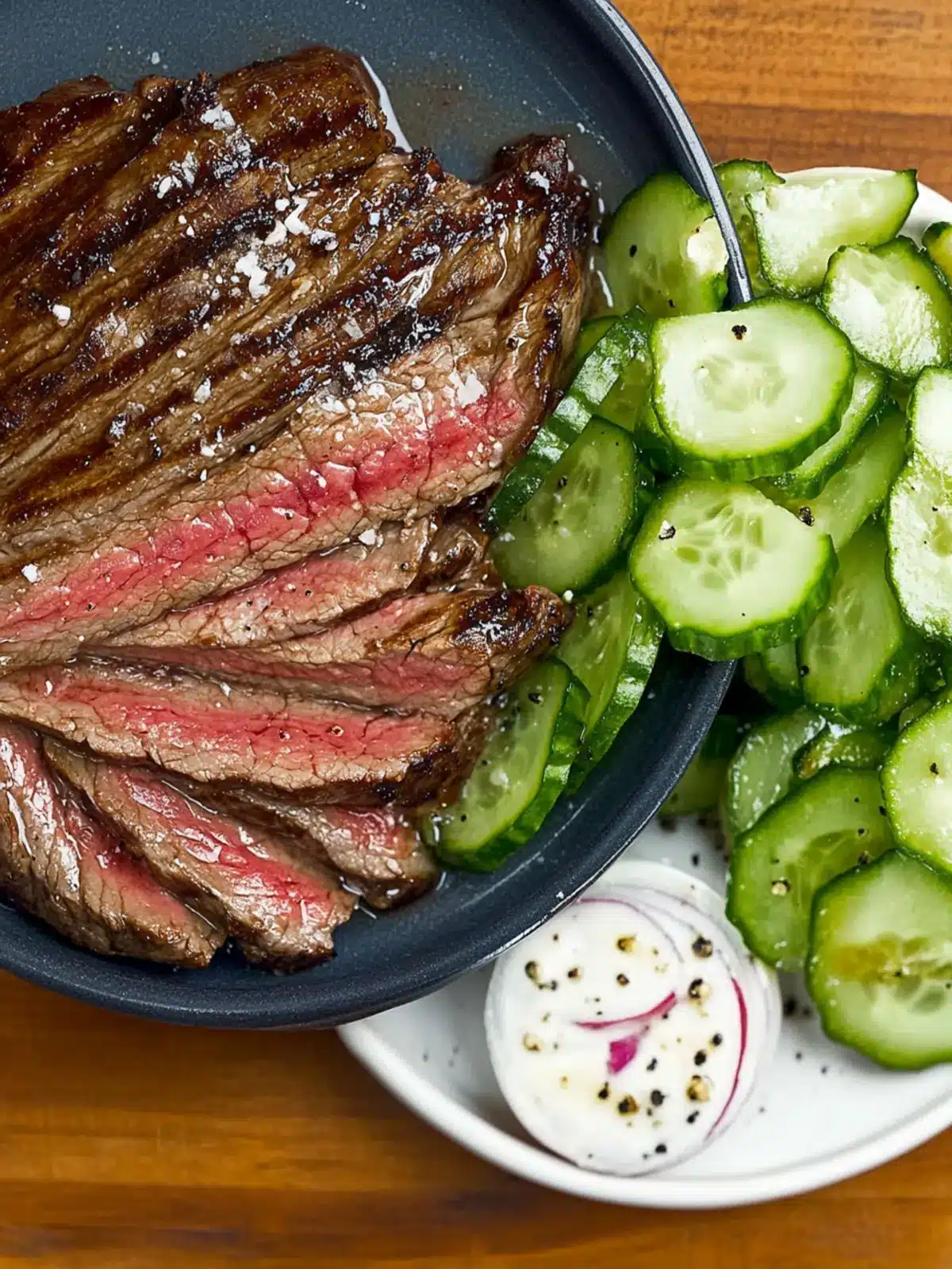 Sweet and Salty Grilled Steak with Cucumber Salad Bliss 3 Sweet and Salty Grilled Steak With Cucumber Salad