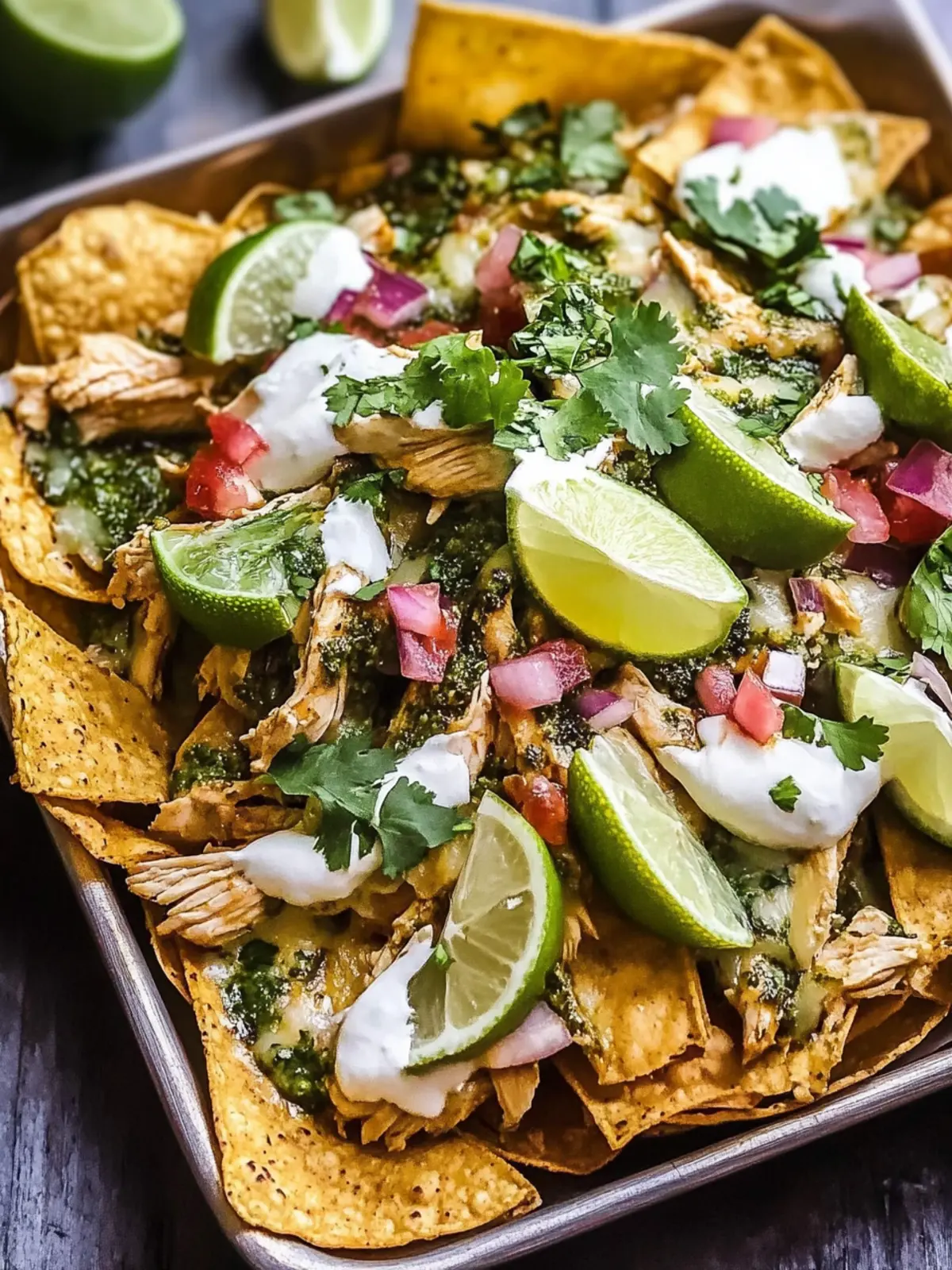 Roasted Salsa Verde Chicken Nachos for a Fiesta Night Fun 3 Roasted Salsa Verde Chicken Nachos