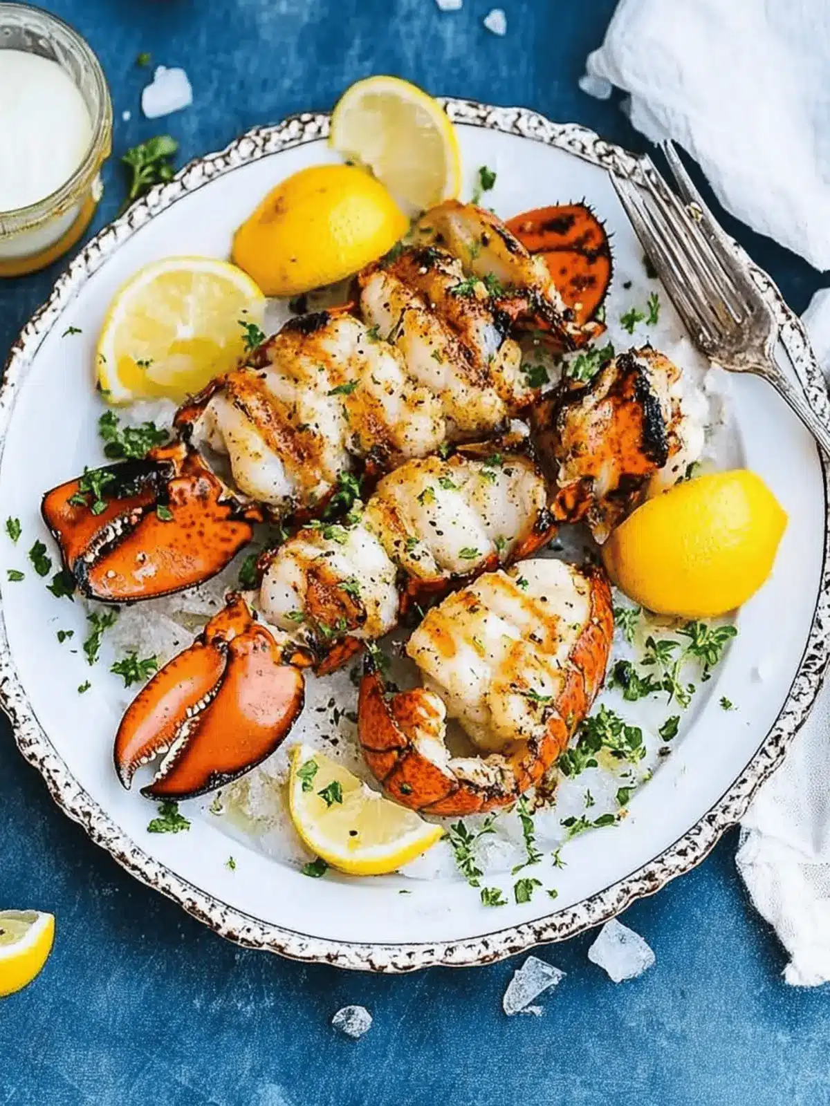 Savor Grilled Lobster Tails with Irresistible Herb Butter 4 Grilled Lobster Tails