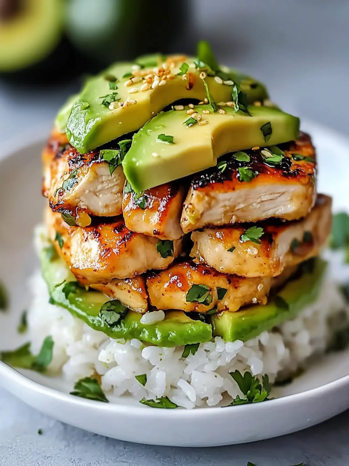 Honey Lime Chicken & Avocado Rice Stack for Effortless Meal Prep 2 Honey Lime Chicken & Avocado Rice Stack for Easy Meal Prep
