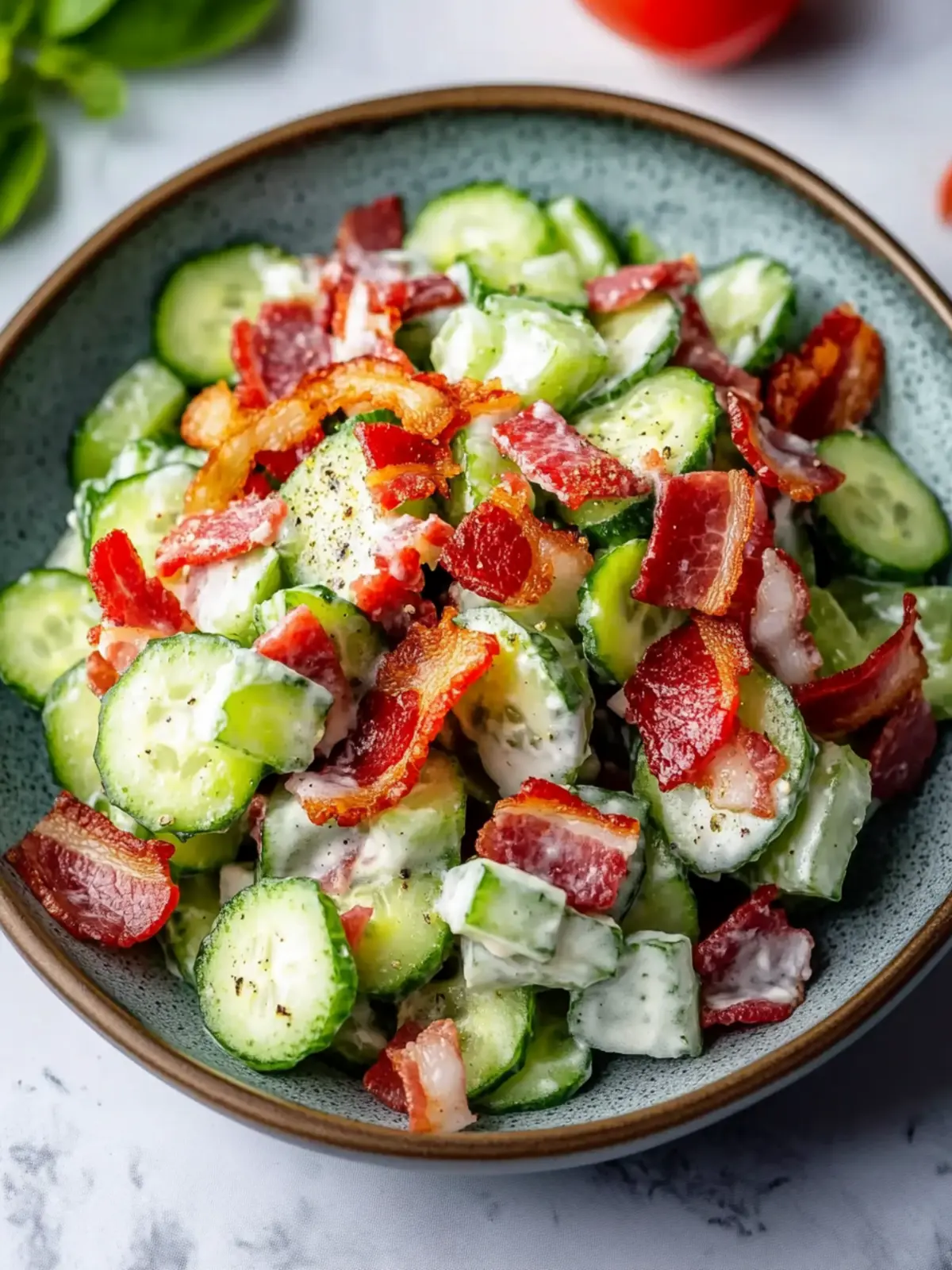Crunchy Cucumber Salad with Bacon for the Perfect Summer Side 3 Crunchy Cucumber Salad with Bacon
