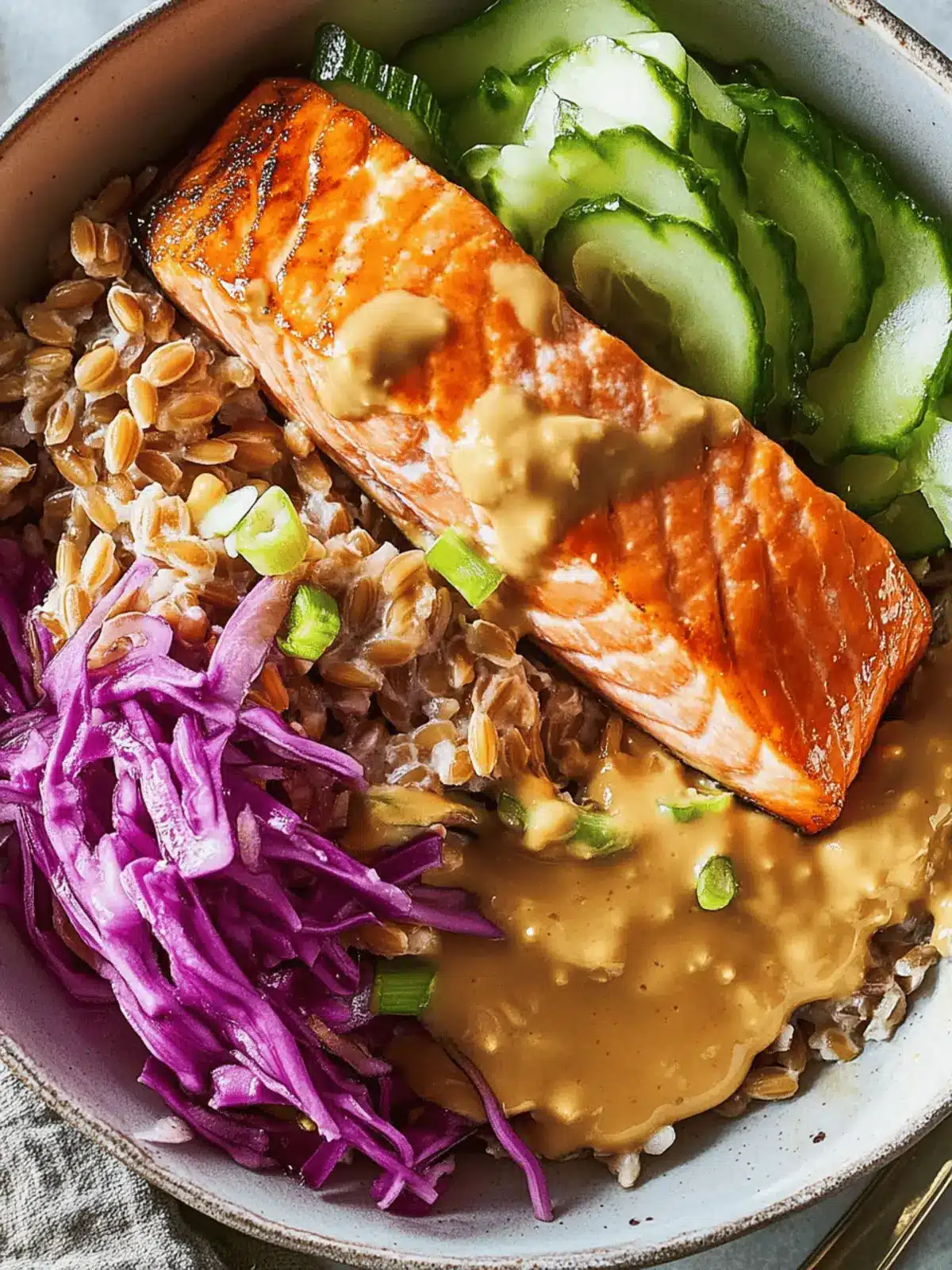 Miso Salmon & Farro Bowl: A Quick, Flavor-Packed Delight 3 Miso Salmon & Farro Bowl
