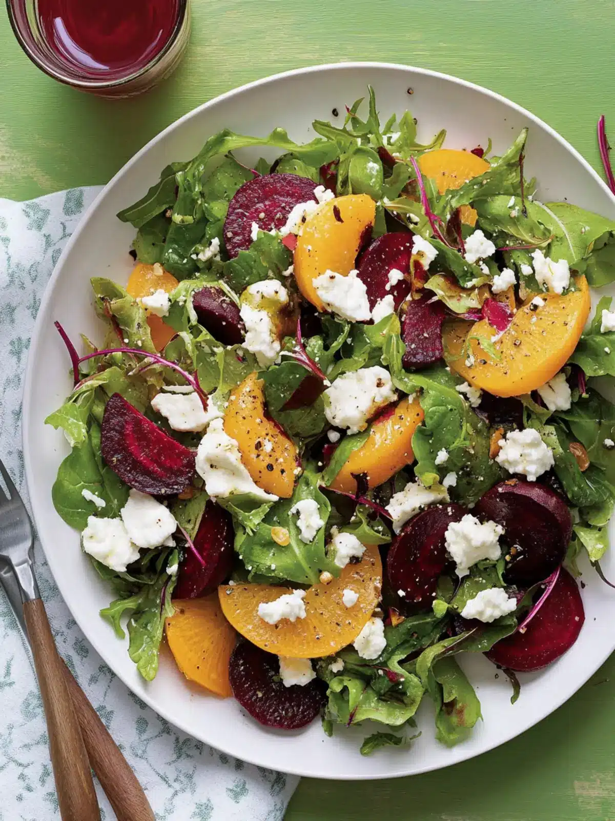 Vibrant Roasted Beet and Goat Cheese Salad with Zesty Dressing 3 Roasted Beet and Goat Cheese Salad