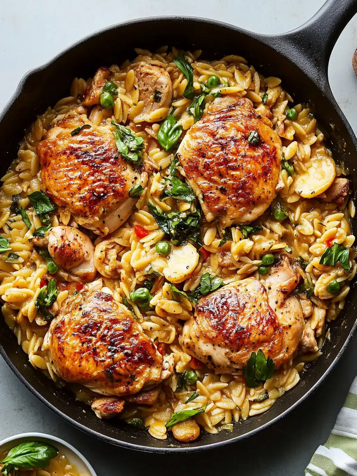 One-Skillet Chicken With Buttery Orzo for Cozy Weeknight Dinners 4 One-Skillet Chicken With Buttery Orzo