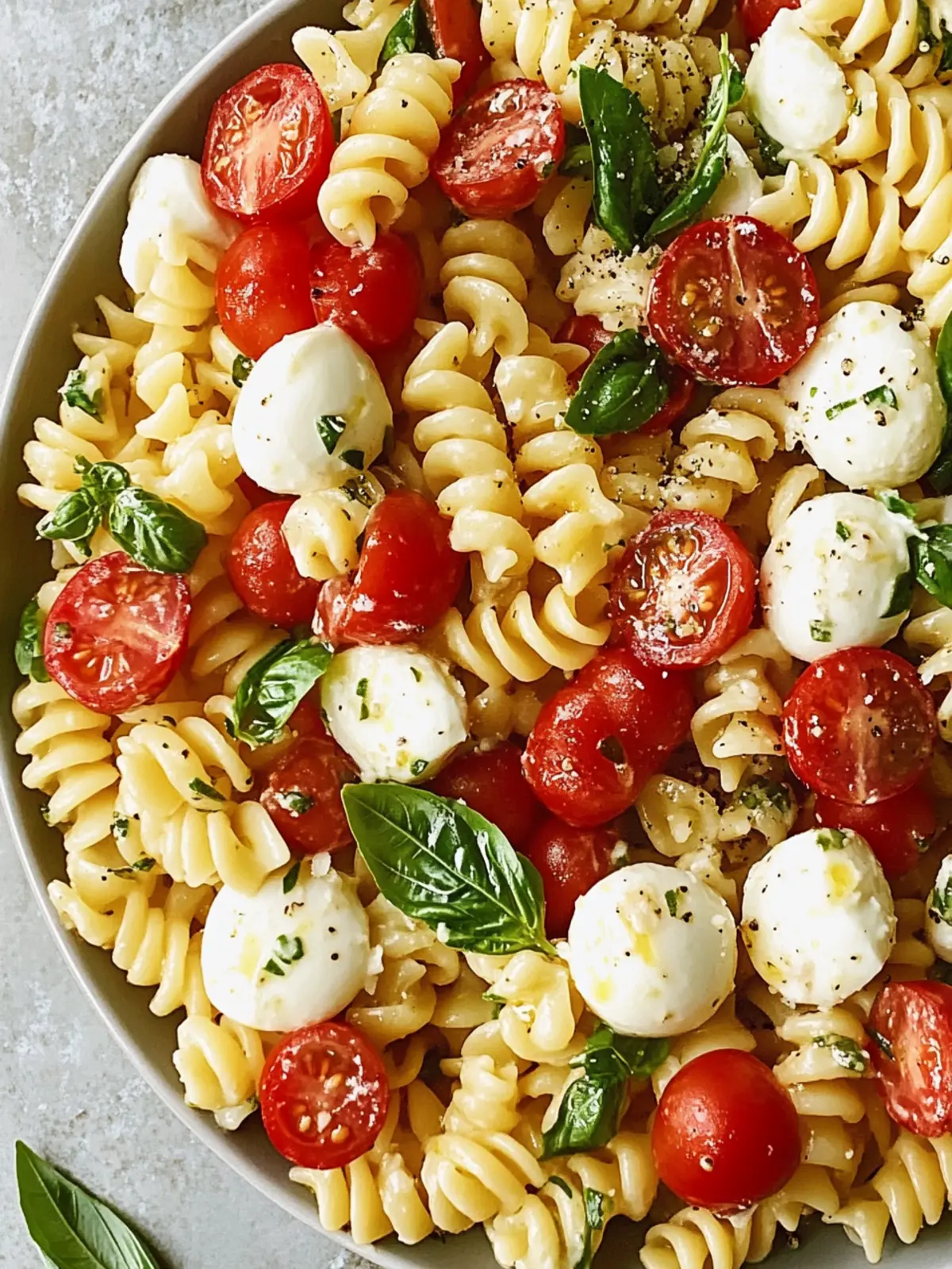 Light and Creamy Caprese Pasta Salad for Easy Summer Nights 2 Creamy Caprese Pasta Salad