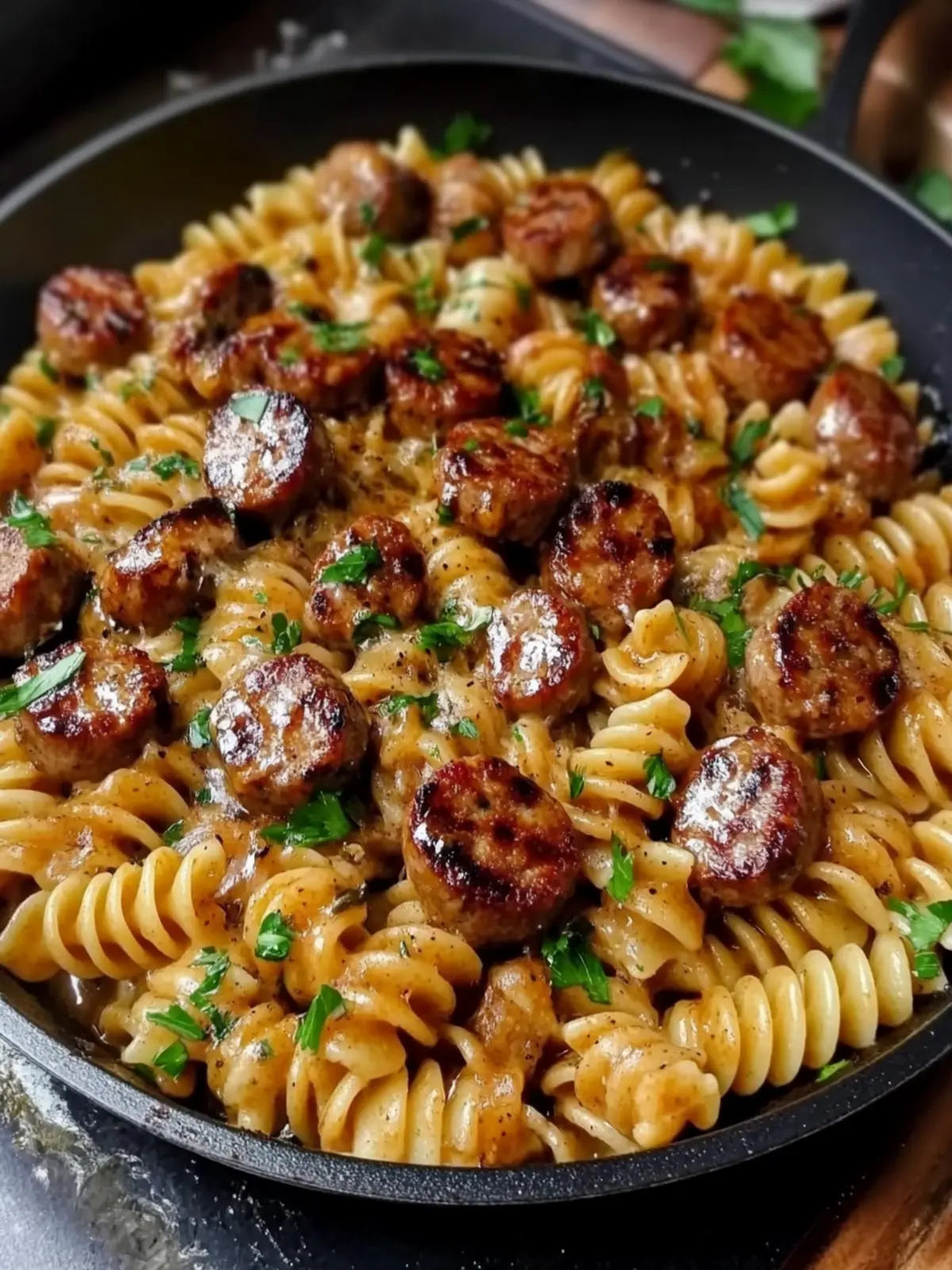 Sticky Honey Garlic Sausage Pasta Skillet in Just 30 Minutes 3 Sticky Honey Garlic Sausage Pasta Skillet: A Flavorful One-Pan Wonder