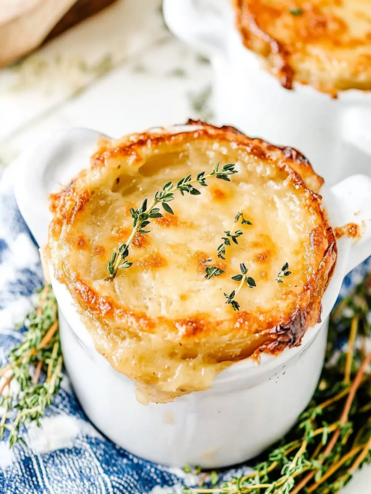 Delicious French Onion Soup with Crispy Cheese Topping 4 French Onion Soup