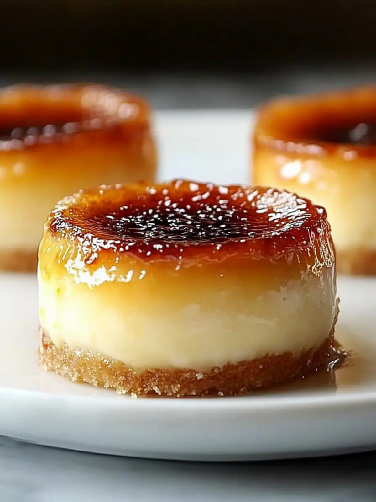 Decadent Mini Crème Brûlée Cheesecake Bites for Sweet Indulgence 2 Mini Crème Brûlée Cheesecake