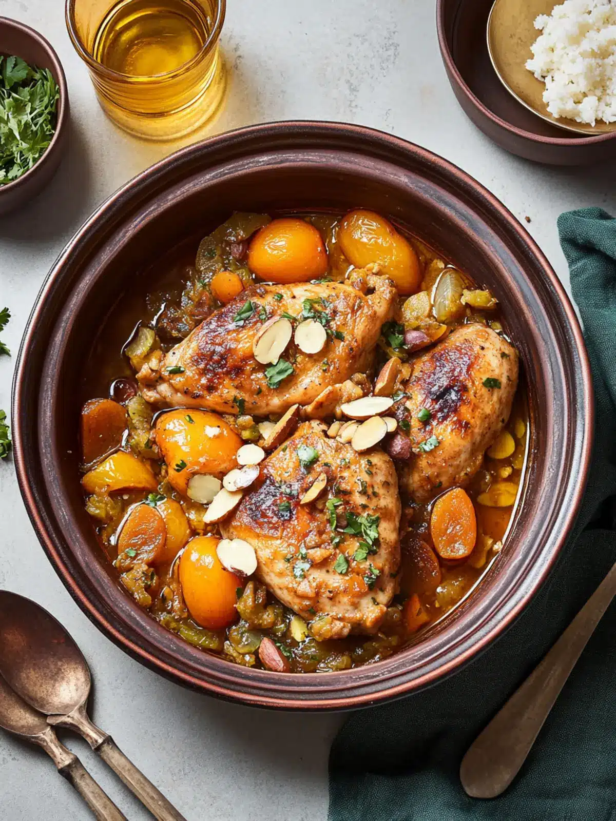 Chicken Tagine With Apricots and Almonds - Perfect for Valentine s Day 4 Chicken Tagine With Apricots and Almonds- Best Valentine s Day dinner menu