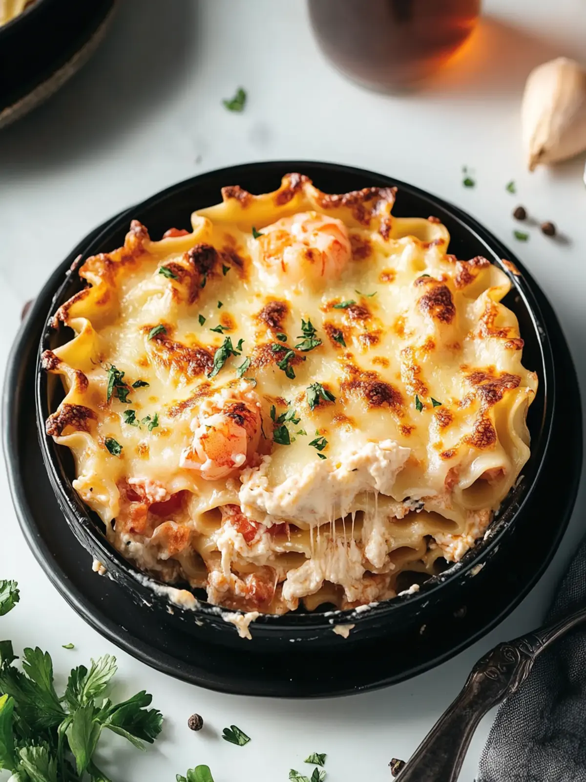 Delicious Seafood Lasagna with Lobster and Shrimp Delight 4 Seafood Lasagna with Lobster and Shrimp