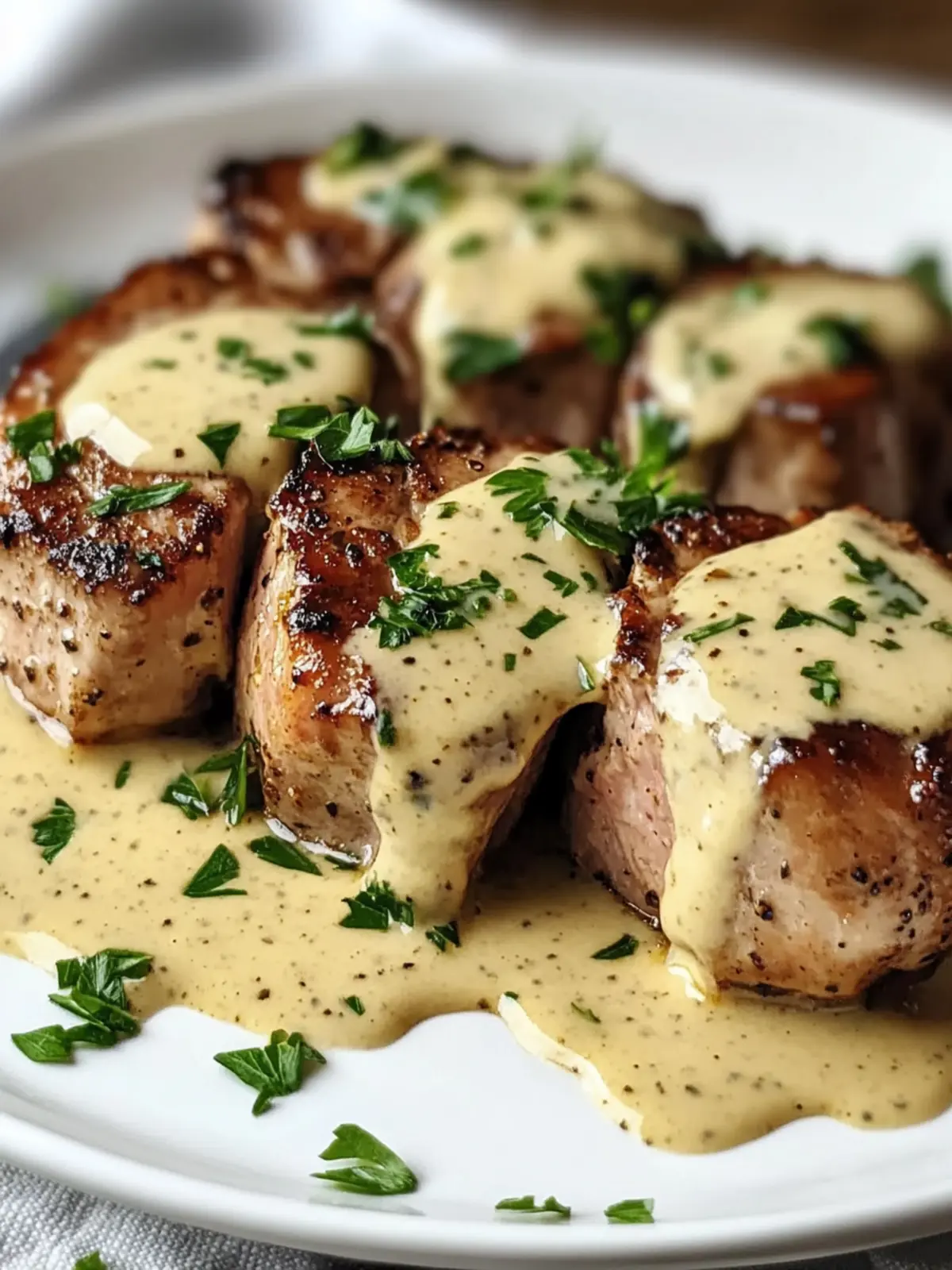 Pork Tenderloin with Creamy Dijon Sauce Quick 30-Minute Dinner 3 Pork Tenderloin with Creamy Dijon Sauce Easy 30-Minute Dinner
