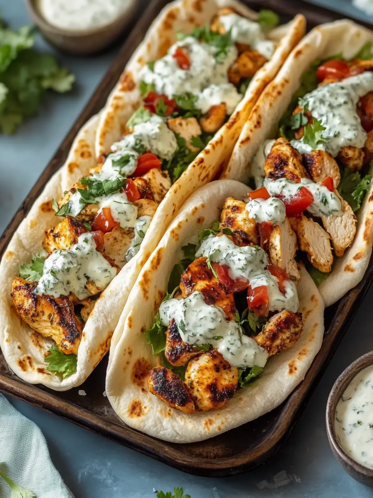 Easy Sheet Pan Chicken Pitas with Herby Ranch Delight 4 Sheet Pan Chicken Pitas with Herby Ranch