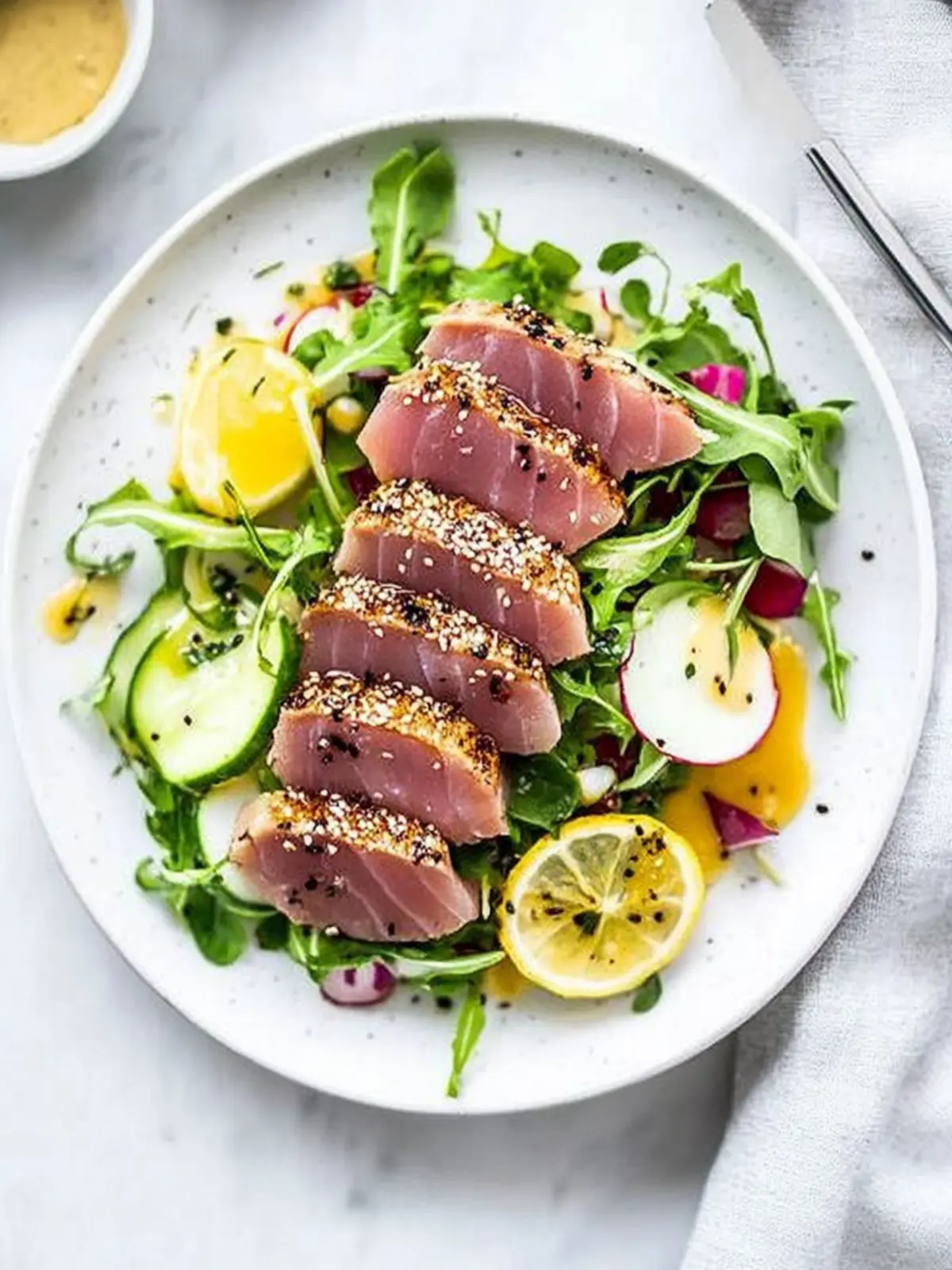 Seared Tuna Salad with Wasabi Butter Sauce You ll Crave 3 Seared Tuna Salad with Wasabi Butter Sauce