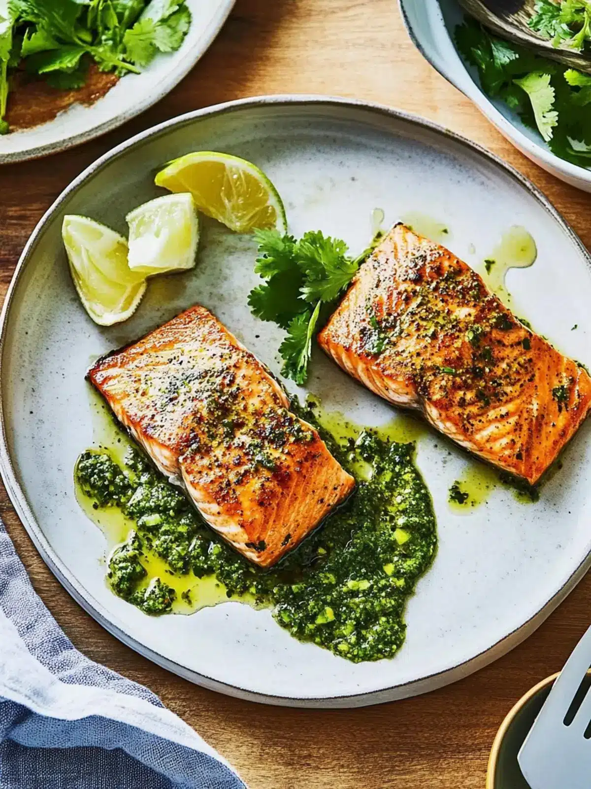Cumin-Roasted Salmon with Cilantro Sauce for Flavor Lovers 2 Cumin-Roasted Salmon With Cilantro Sauce
