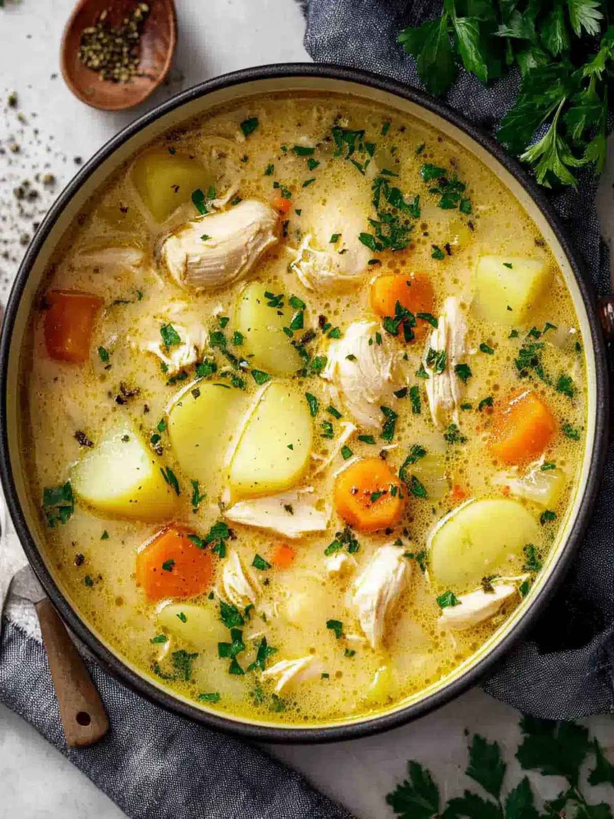 Soul-Warming Comforting Chicken Soup with Potatoes Recipe 4 Comforting Chicken Soup with Potatoes