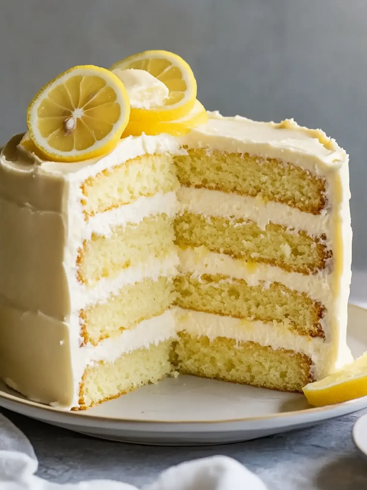 Irresistible Lemon Layer Cake with Cream Cheese Frosting Delight 4 Lemon Layer Cake With Cream Cheese Frosting
